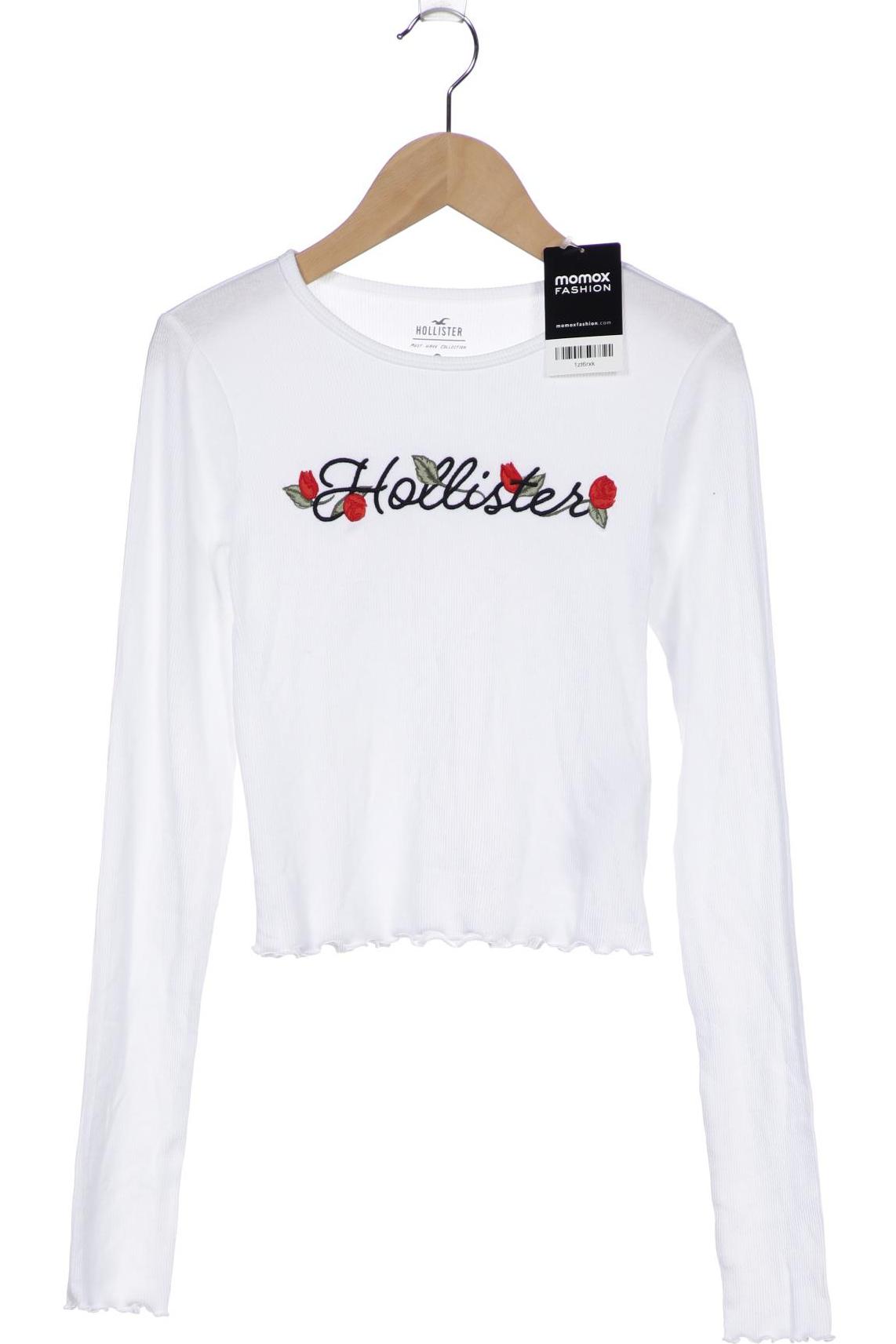 

Hollister Damen Langarmshirt, weiß, Gr. 34
