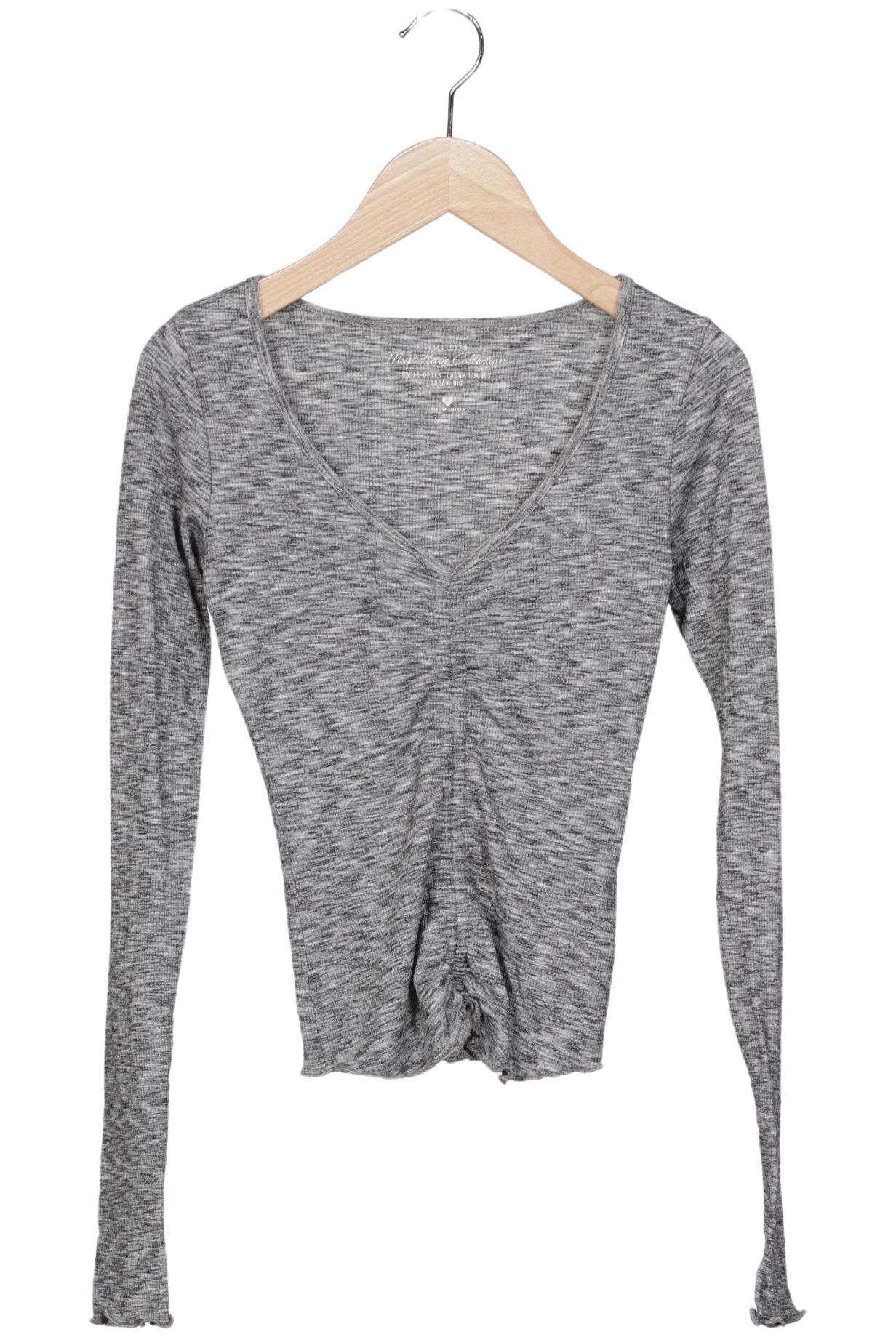 

Hollister Damen Langarmshirt, grau, Gr. 34