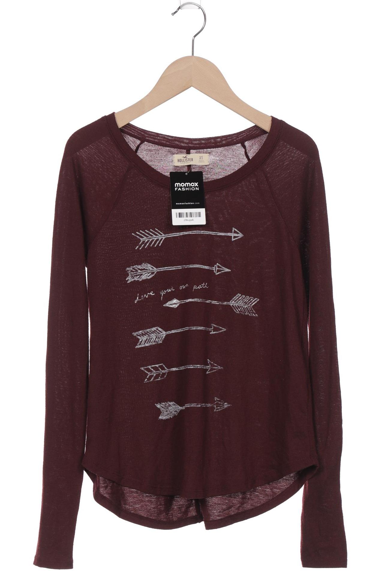 

Hollister Damen Langarmshirt, bordeaux, Gr. 34