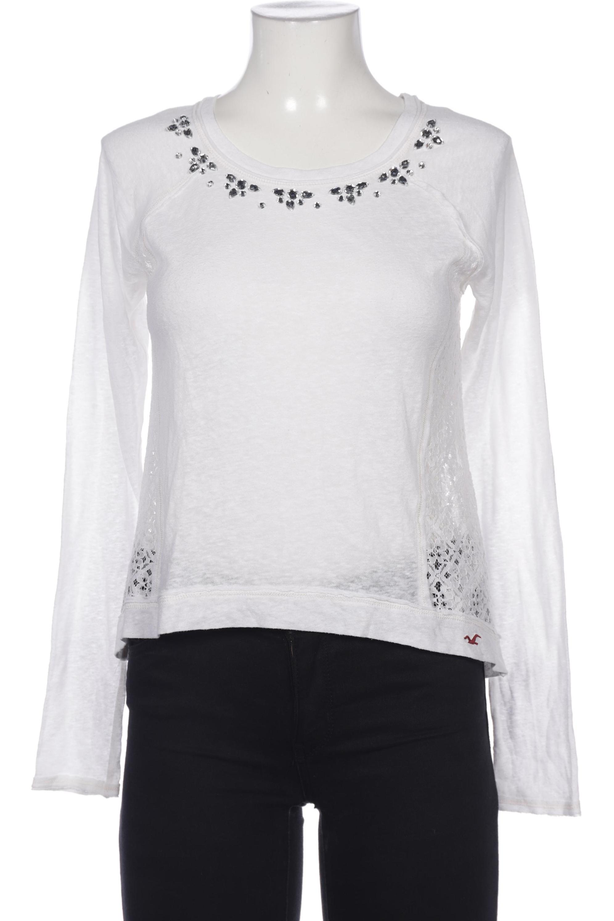

Hollister Damen Langarmshirt, weiß, Gr. 38