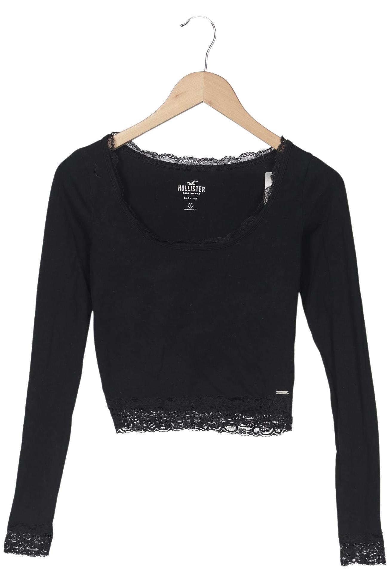 

Hollister Damen Langarmshirt, schwarz, Gr. 36