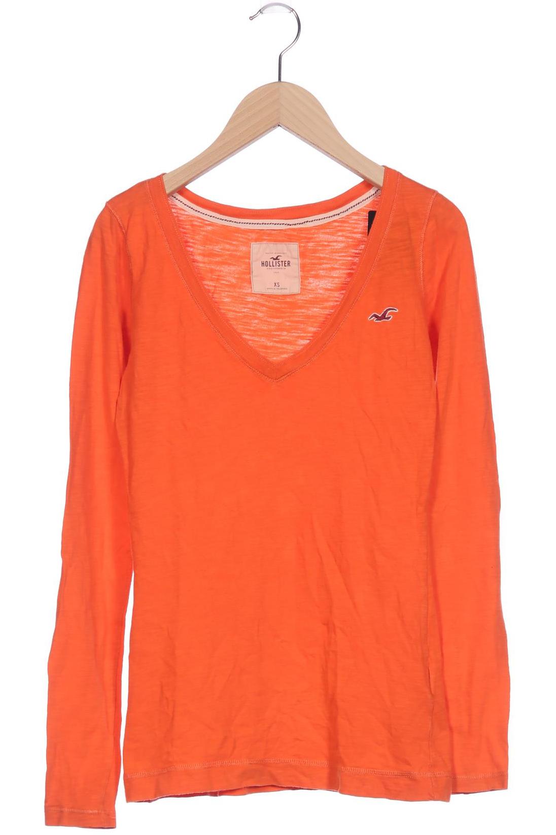 

Hollister Damen Langarmshirt, orange, Gr. 34