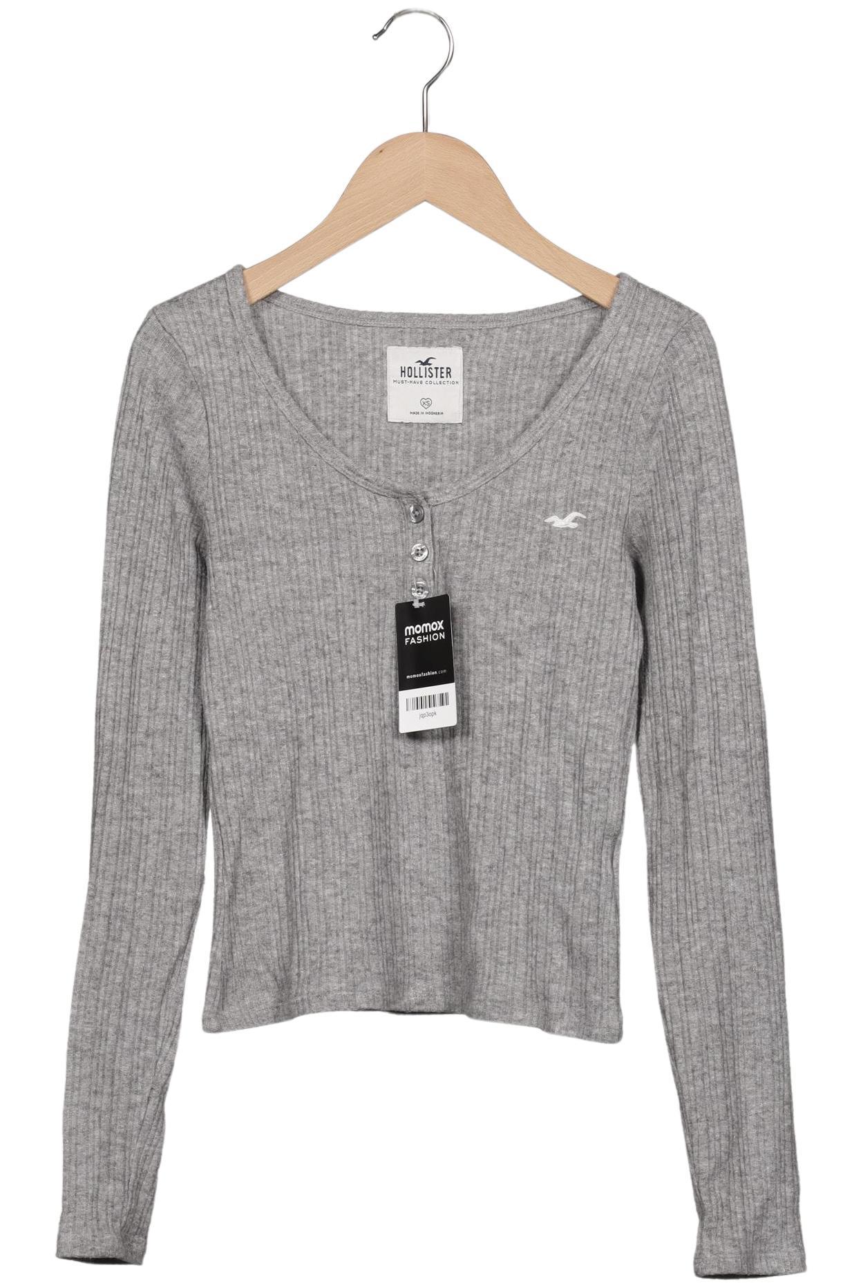 

Hollister Damen Langarmshirt, grau, Gr. 34