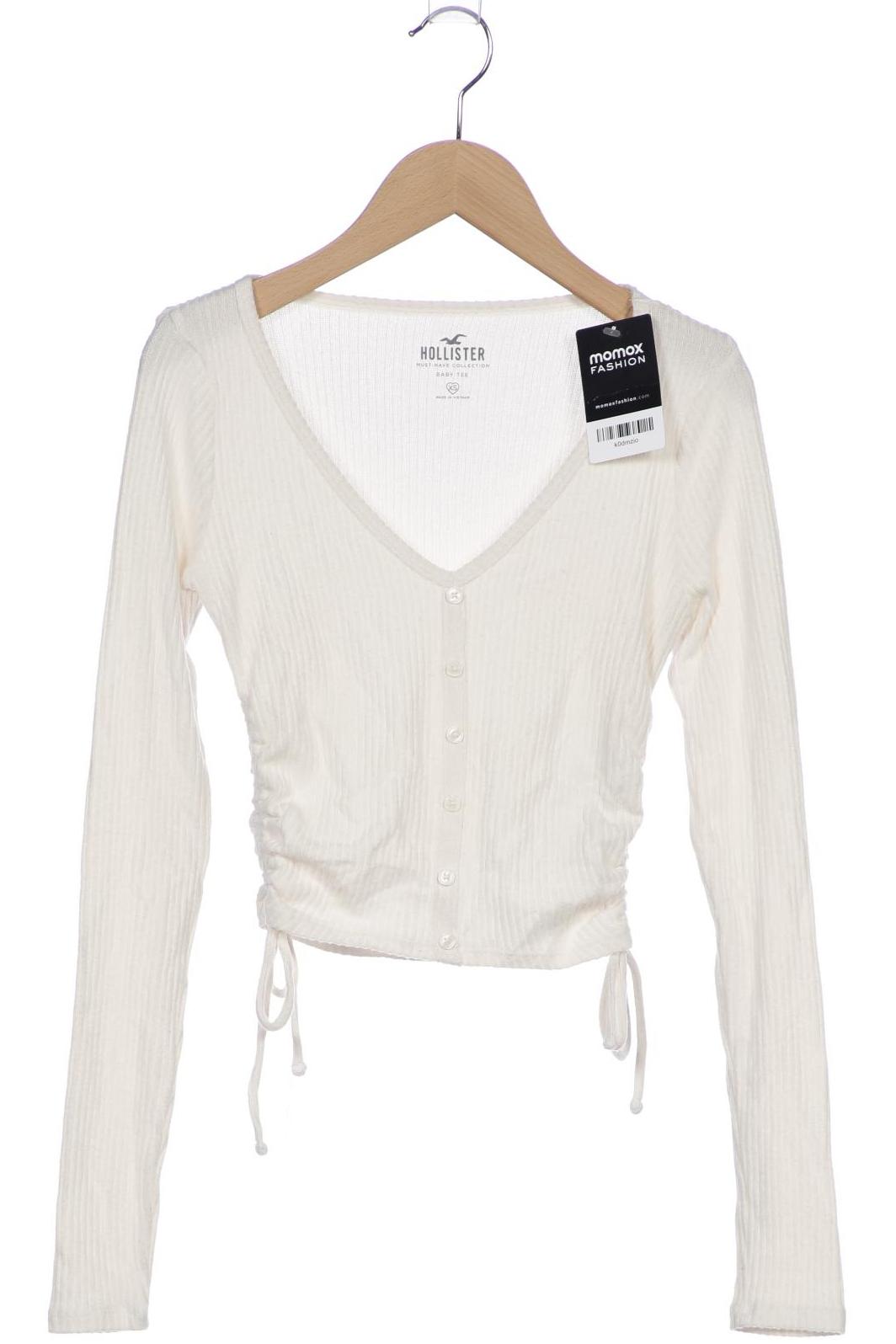 

Hollister Damen Langarmshirt, weiß, Gr. 34