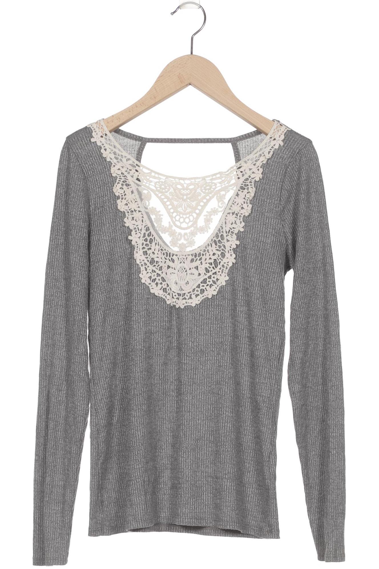 

Hollister Damen Langarmshirt, grau, Gr. 38