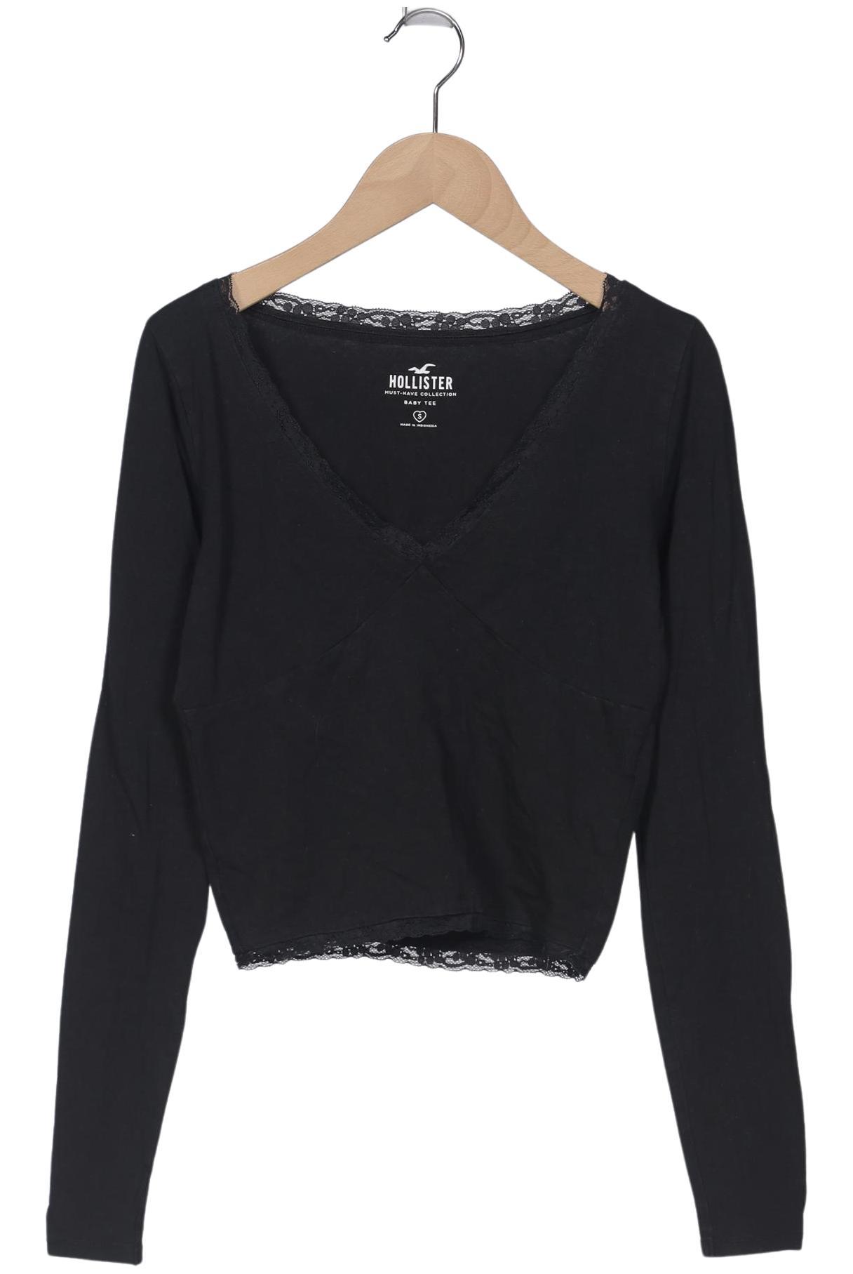 

Hollister Damen Langarmshirt, schwarz, Gr. 36