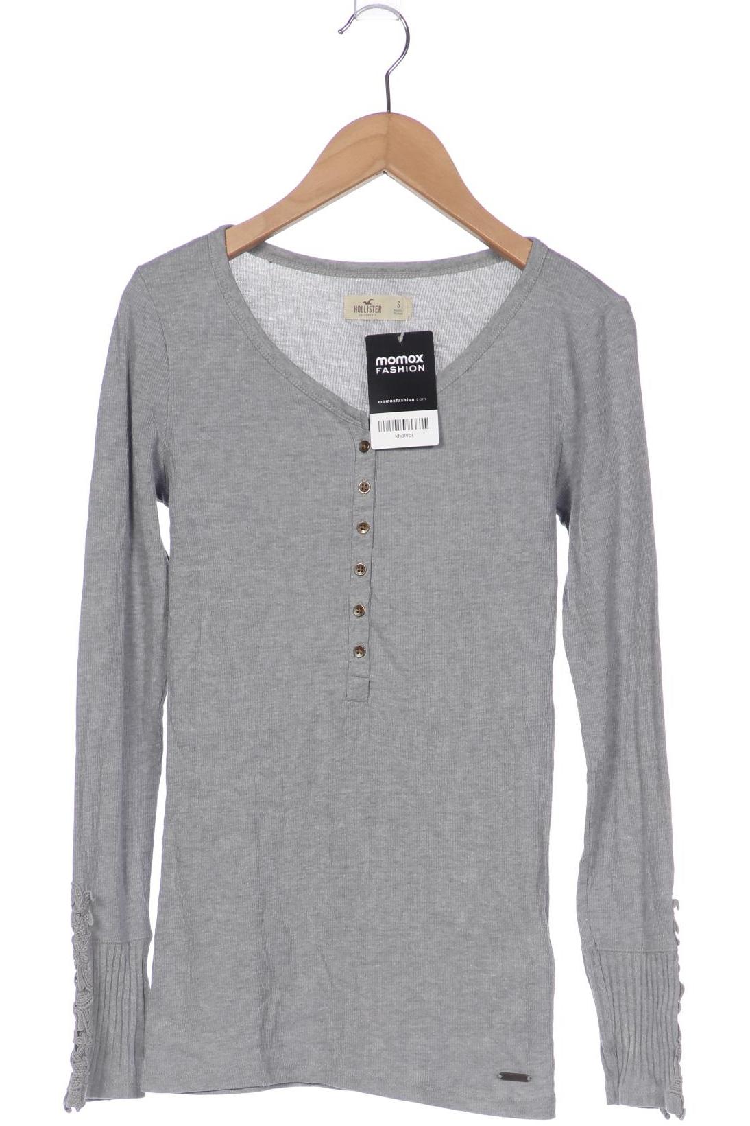 

Hollister Damen Langarmshirt, grau, Gr. 36