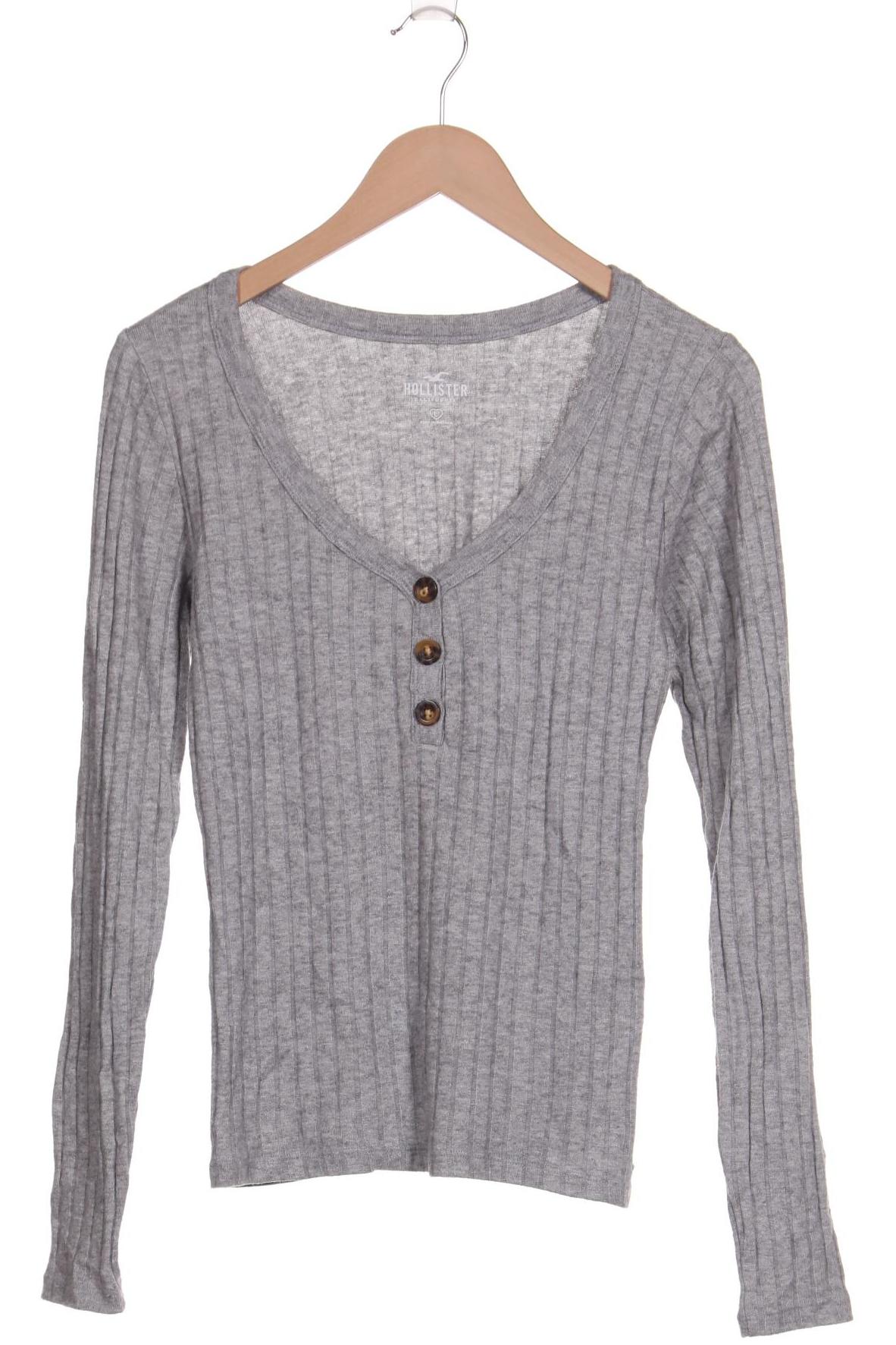 

Hollister Damen Langarmshirt, grau, Gr. 42