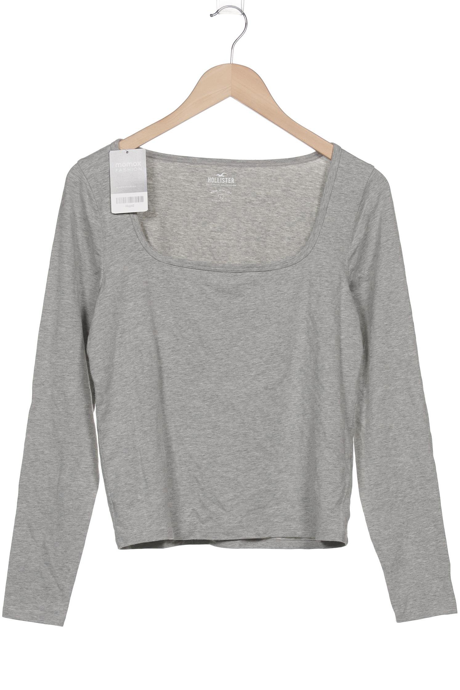 

Hollister Damen Langarmshirt, grau, Gr. 42
