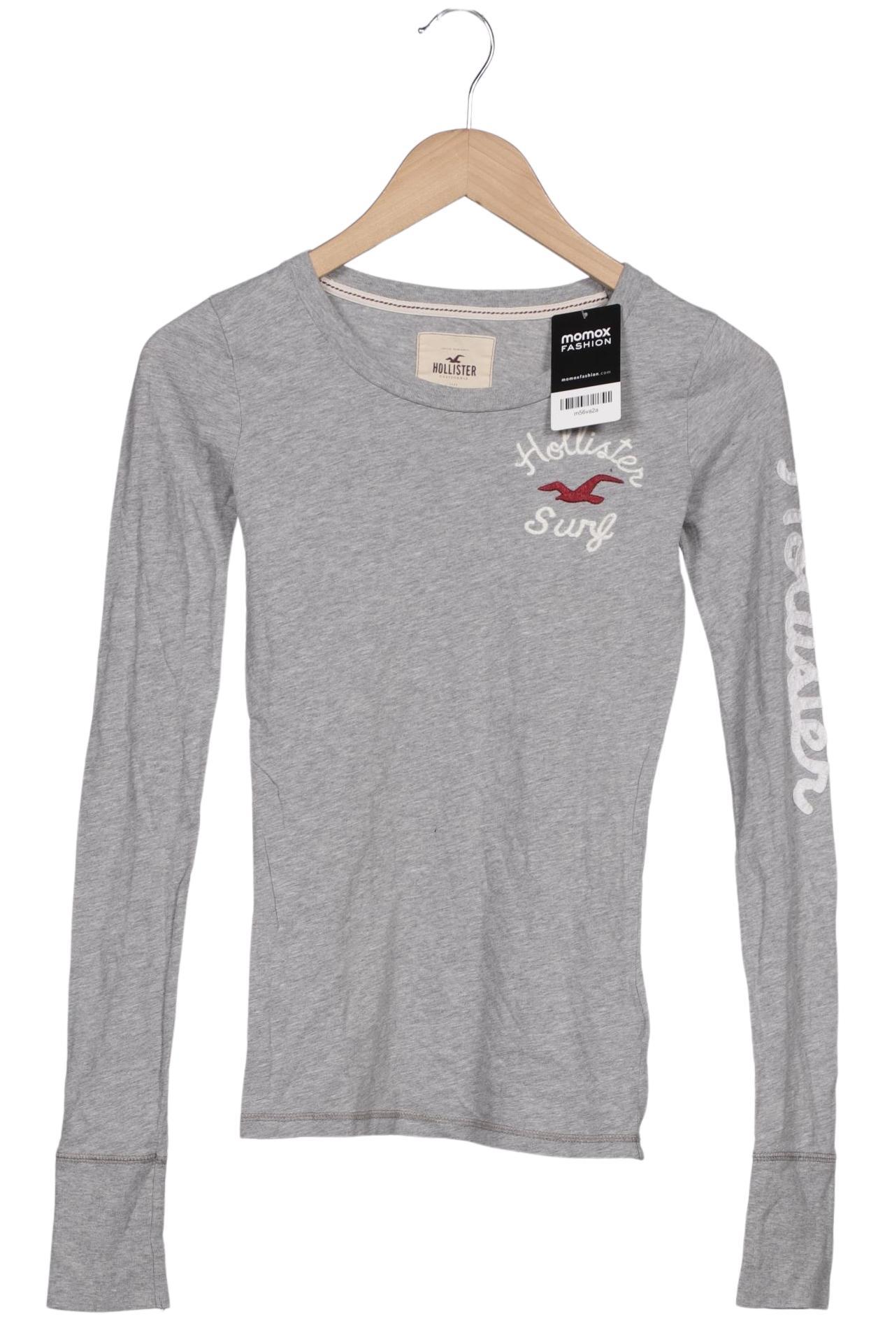 

Hollister Damen Langarmshirt, grau, Gr. 34
