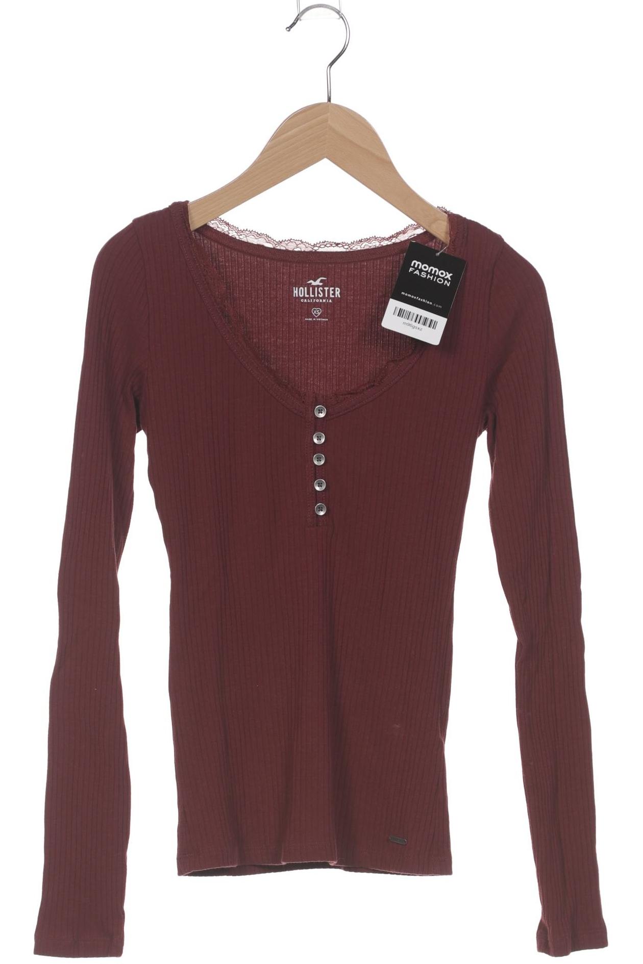 

Hollister Damen Langarmshirt, bordeaux, Gr. 34