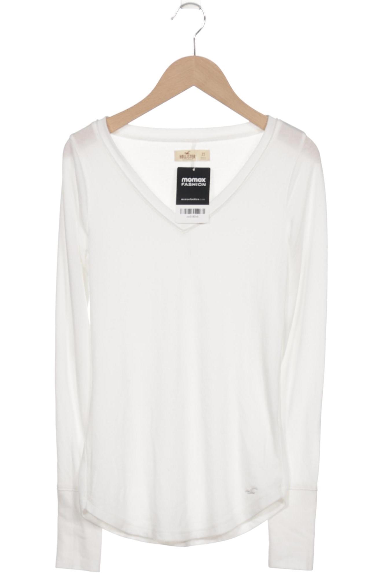 

Hollister Damen Langarmshirt, weiß, Gr. 34