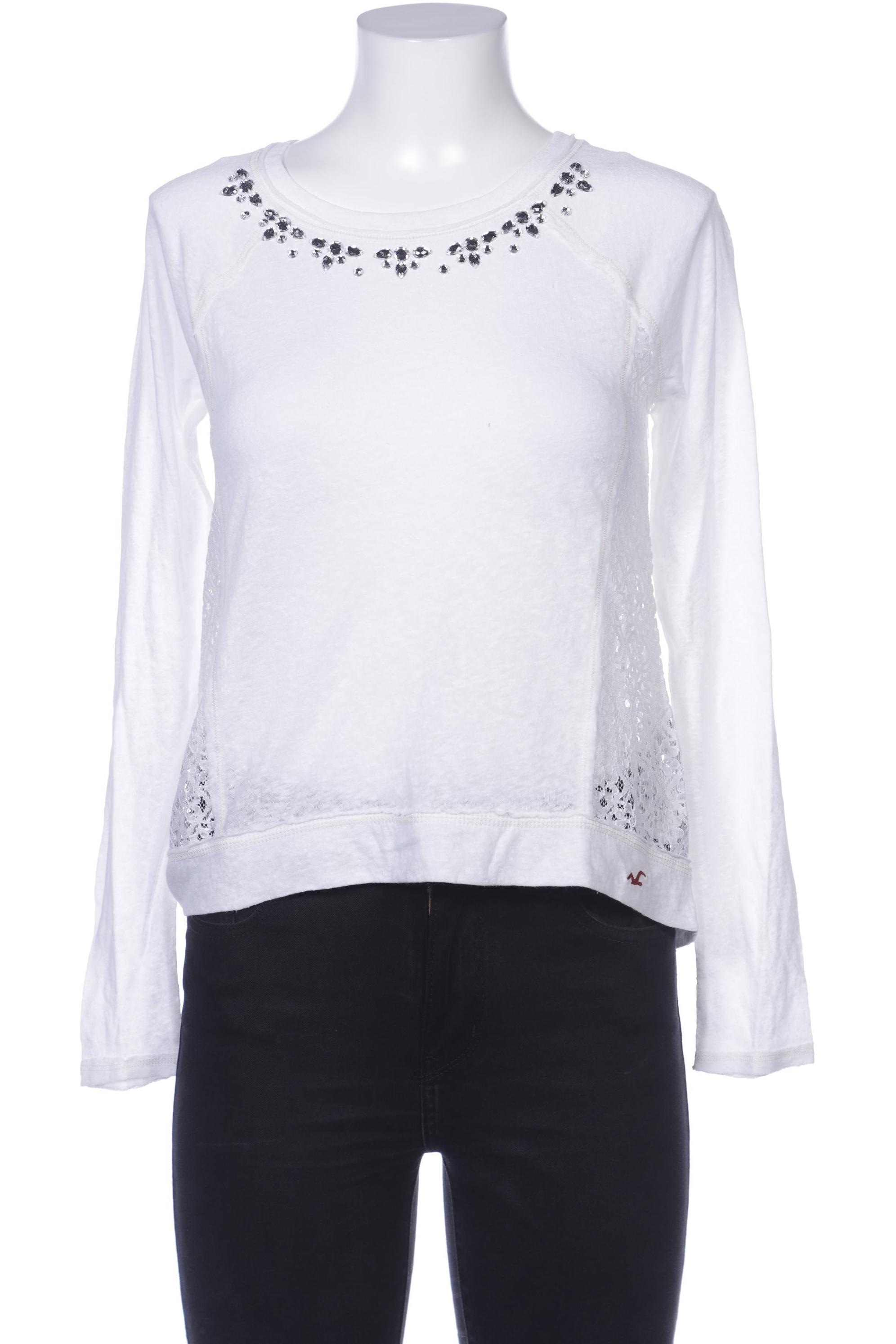 

Hollister Damen Langarmshirt, weiß, Gr. 38