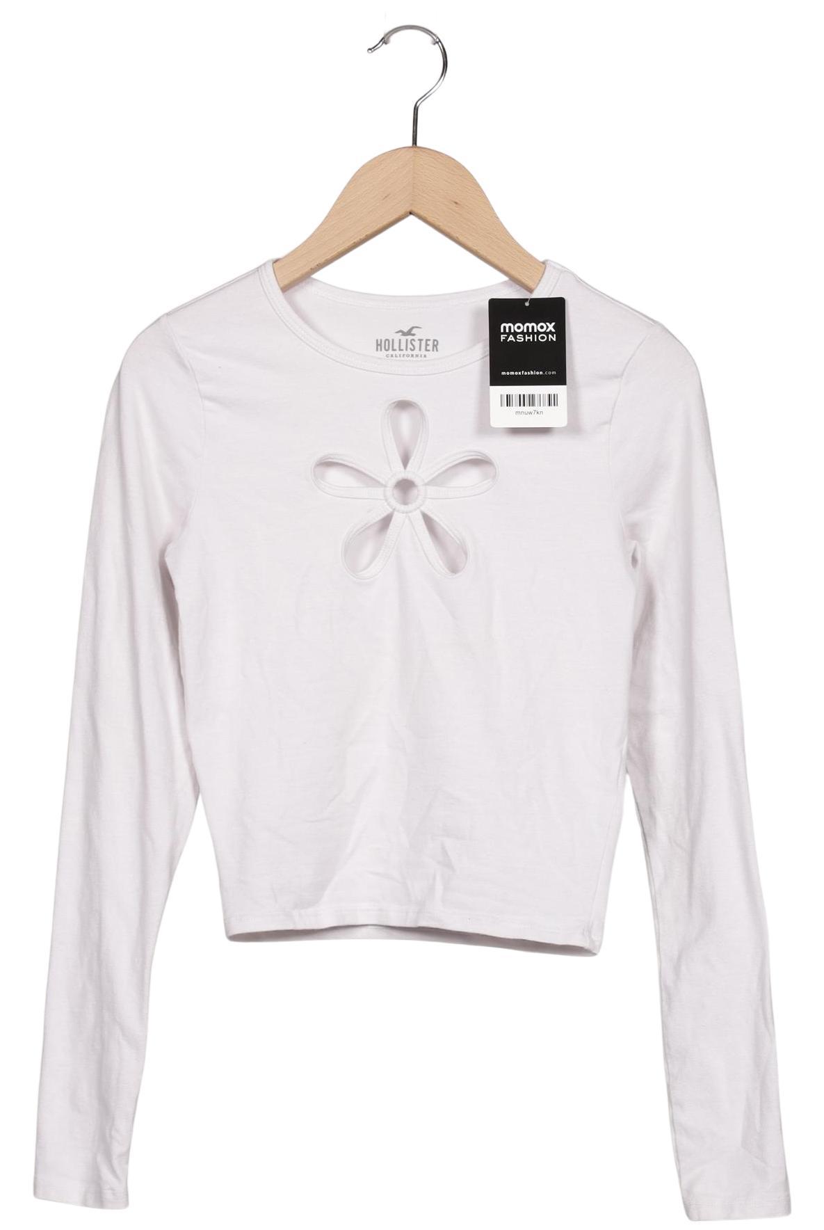 

Hollister Damen Langarmshirt, weiß, Gr. 34
