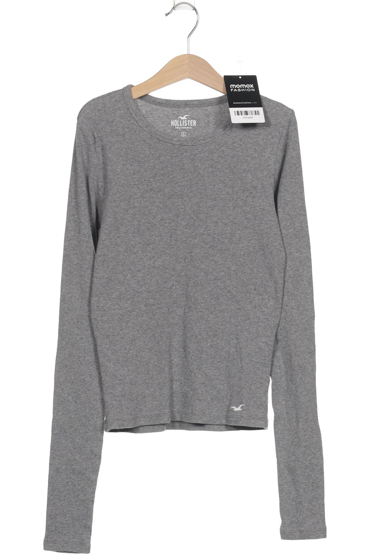

Hollister Damen Langarmshirt, grau, Gr. 36