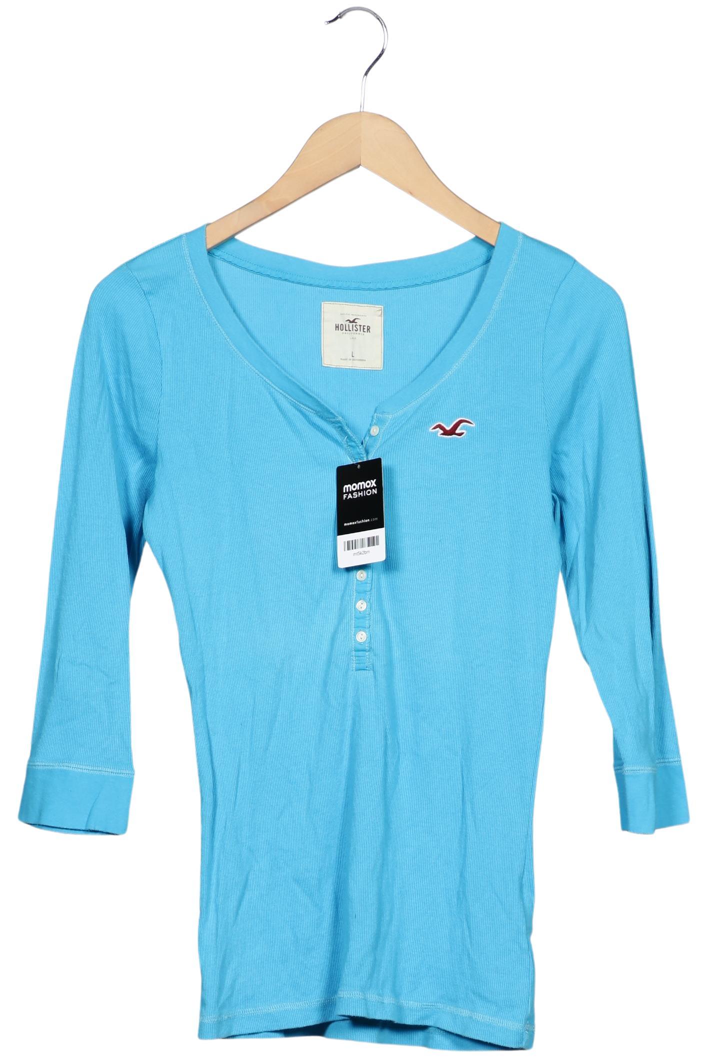 

Hollister Damen Langarmshirt, hellblau, Gr. 42