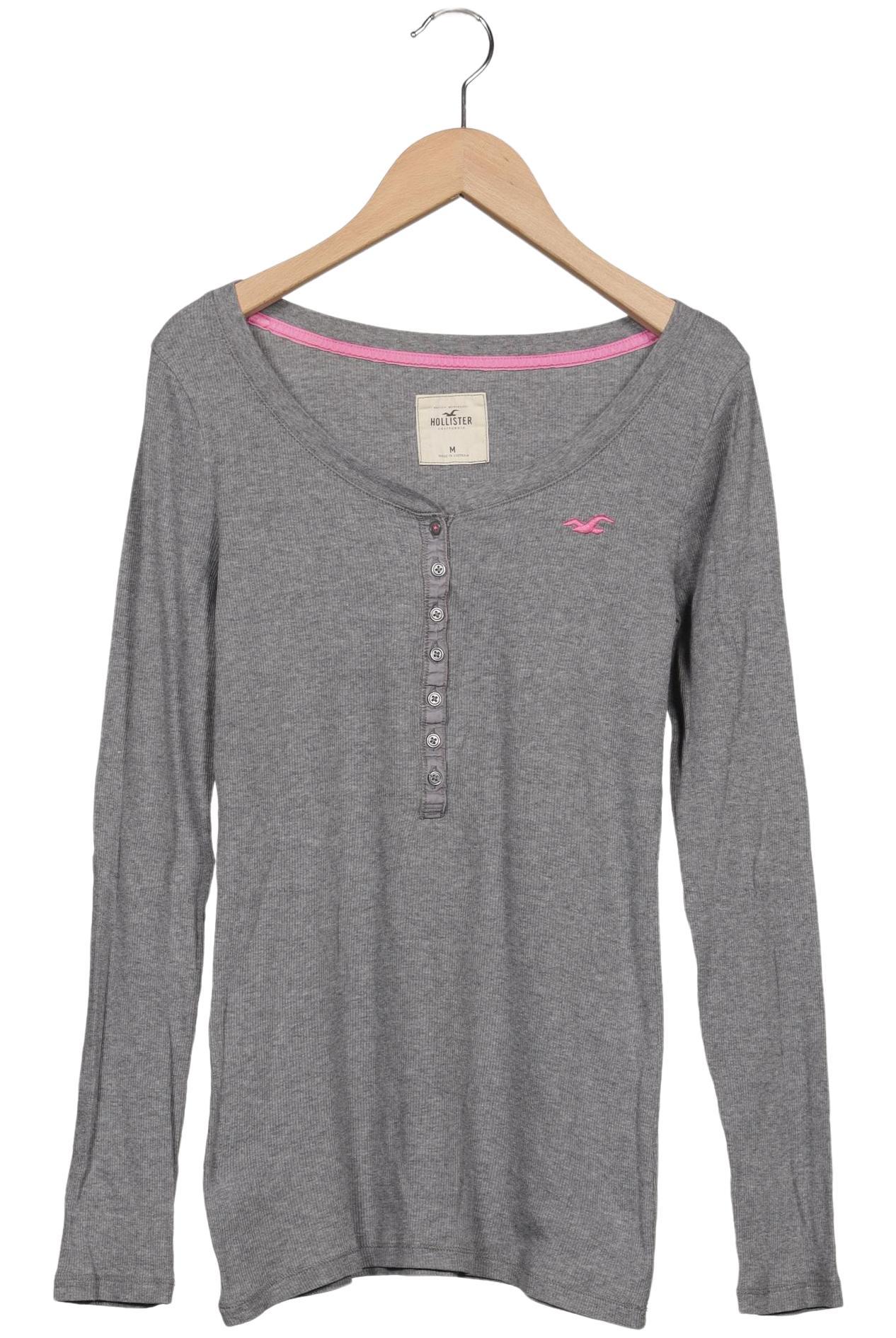 

Hollister Damen Langarmshirt, grau, Gr. 38