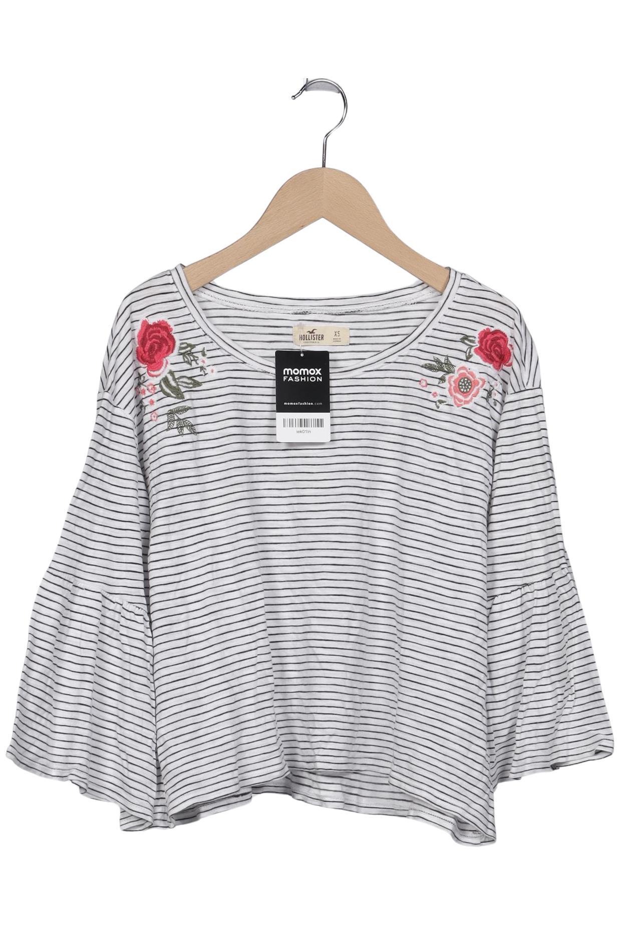 

Hollister Damen Langarmshirt, weiß, Gr. 34