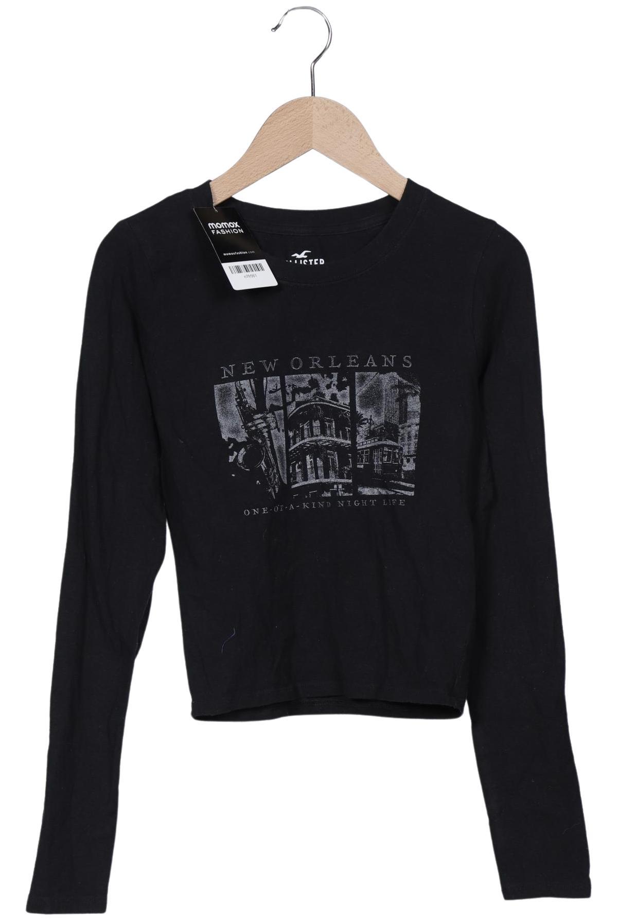 

Hollister Damen Langarmshirt, schwarz, Gr. 36