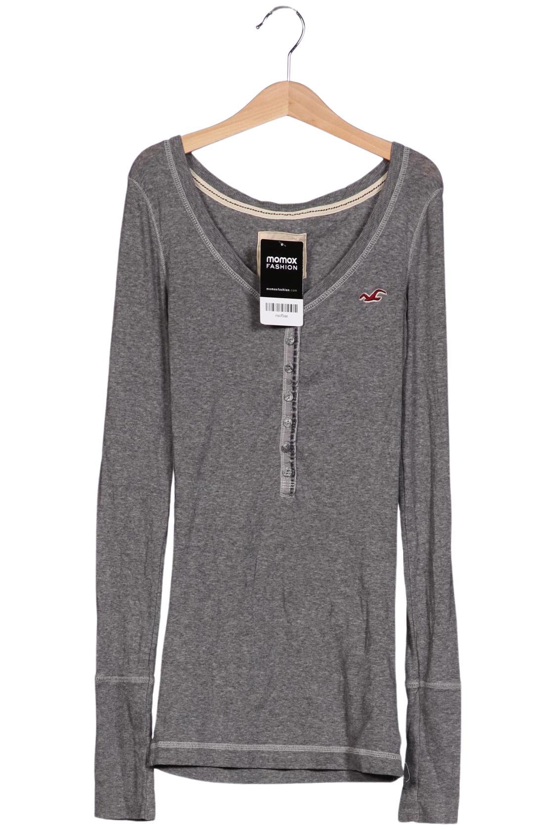 

Hollister Damen Langarmshirt, grau, Gr. 34