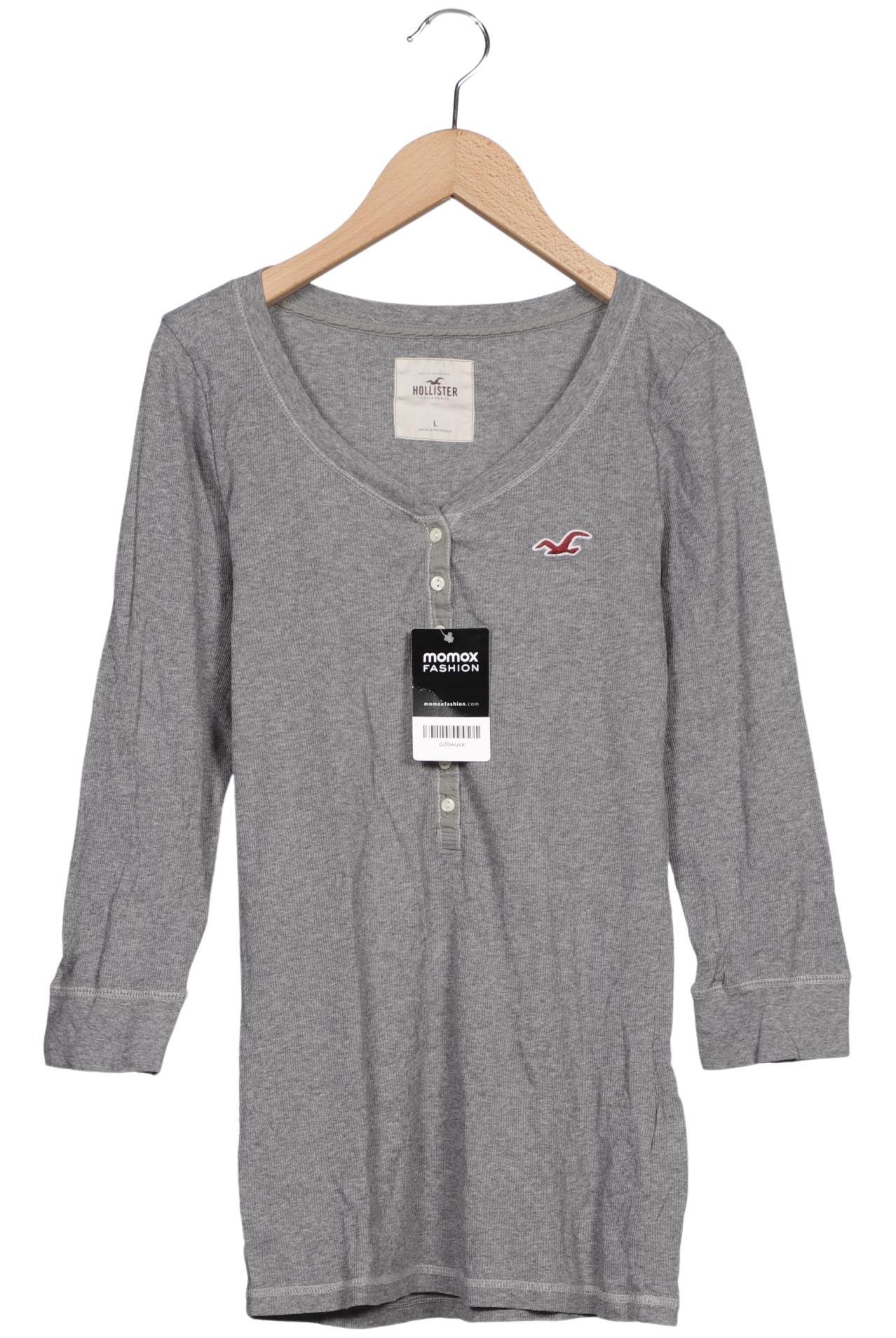 

Hollister Damen Langarmshirt, grau, Gr. 42