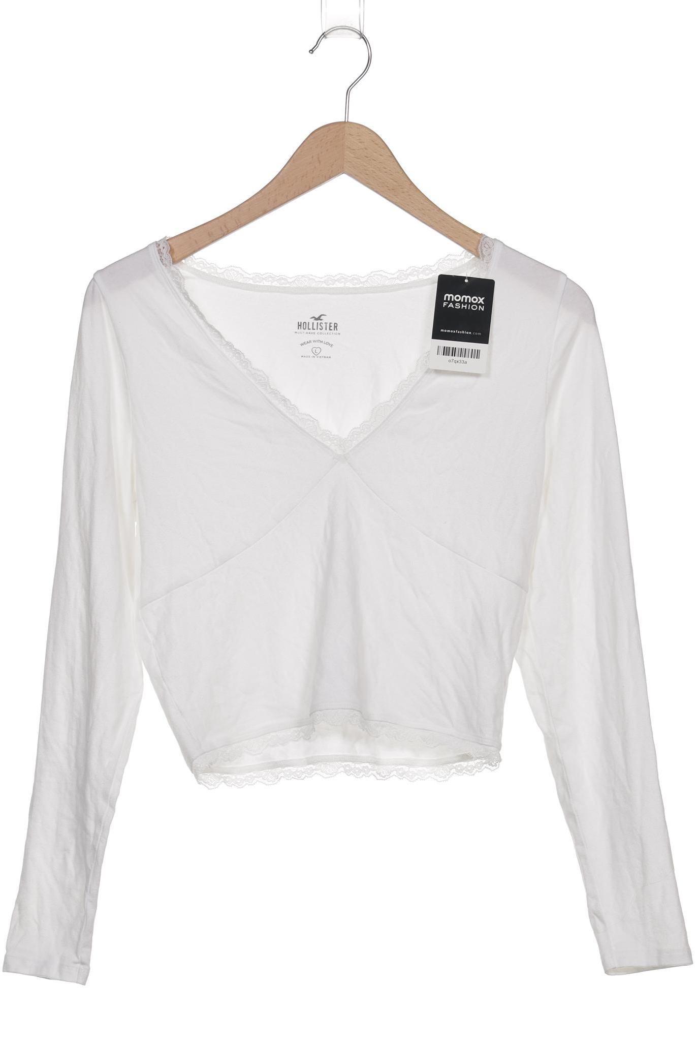 

Hollister Damen Langarmshirt, weiß, Gr. 42