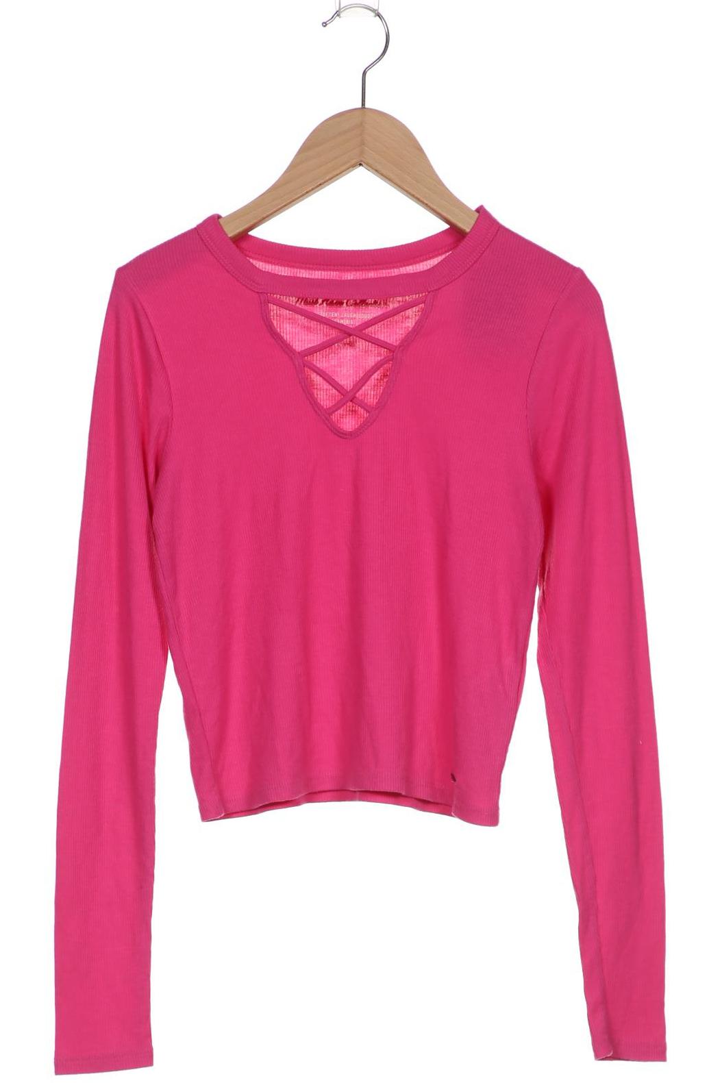 

Hollister Damen Langarmshirt, pink, Gr. 34