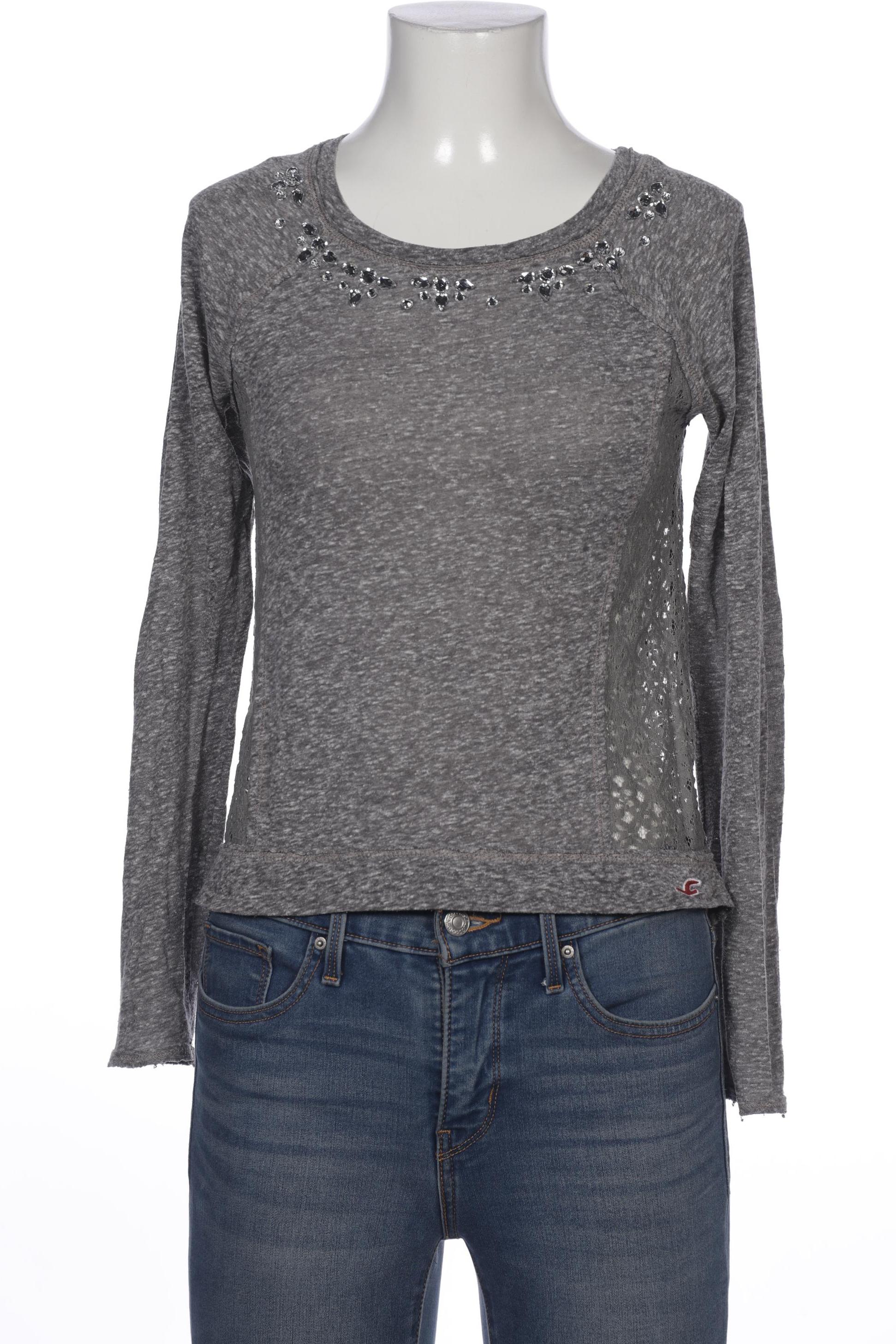

Hollister Damen Langarmshirt, grau, Gr. 36