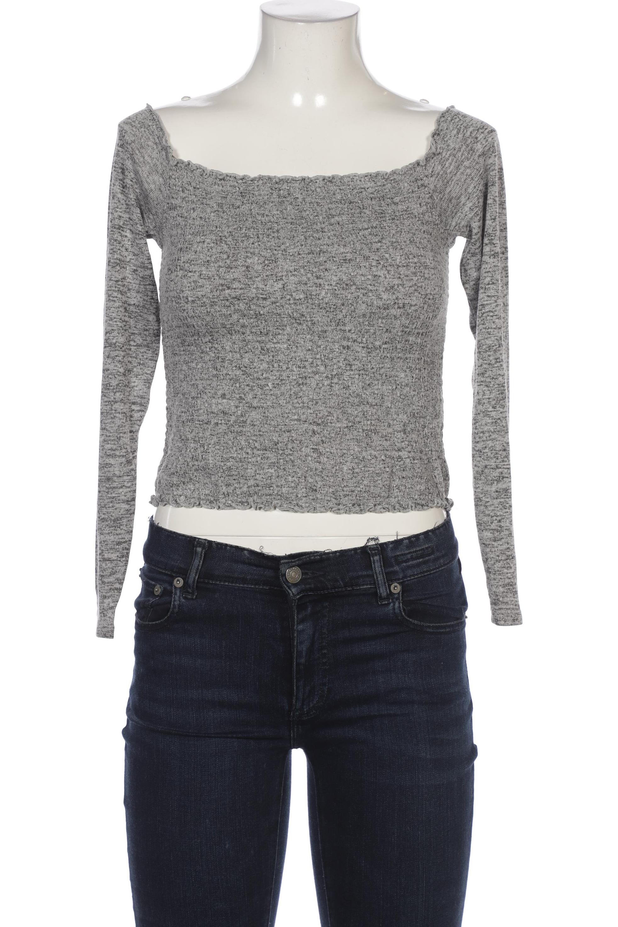 

Hollister Damen Langarmshirt, grau, Gr. 42