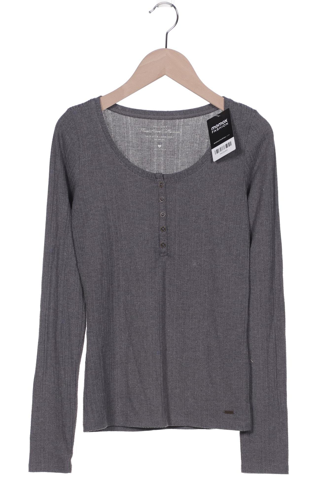 

Hollister Damen Langarmshirt, grau, Gr. 34