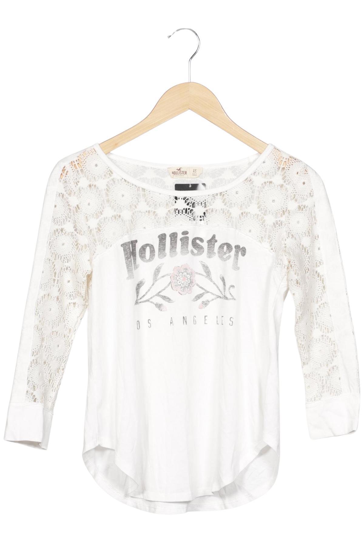 

Hollister Damen Langarmshirt, weiß, Gr. 34