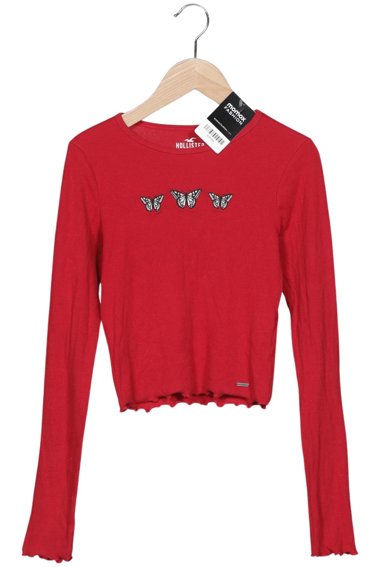 

Hollister Damen Langarmshirt, rot, Gr. 34