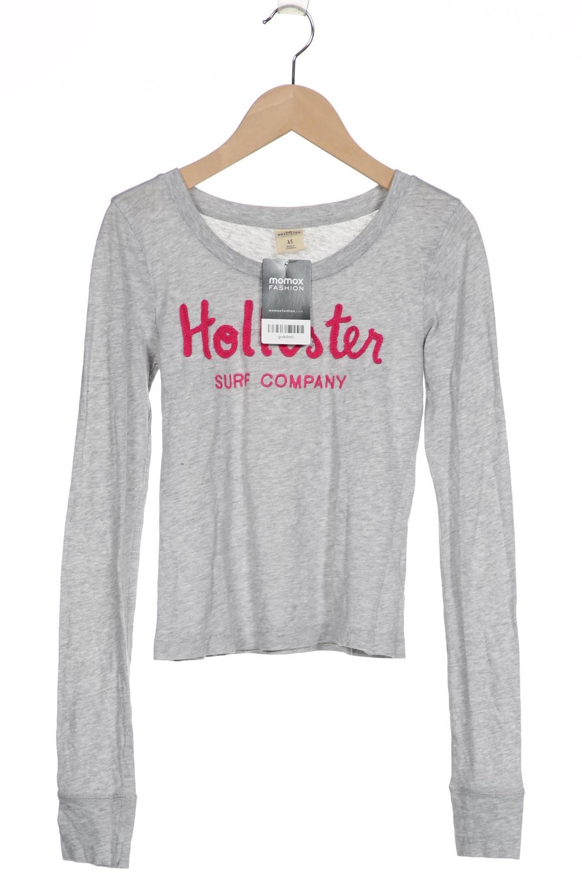 

Hollister Damen Langarmshirt, grau, Gr. 34