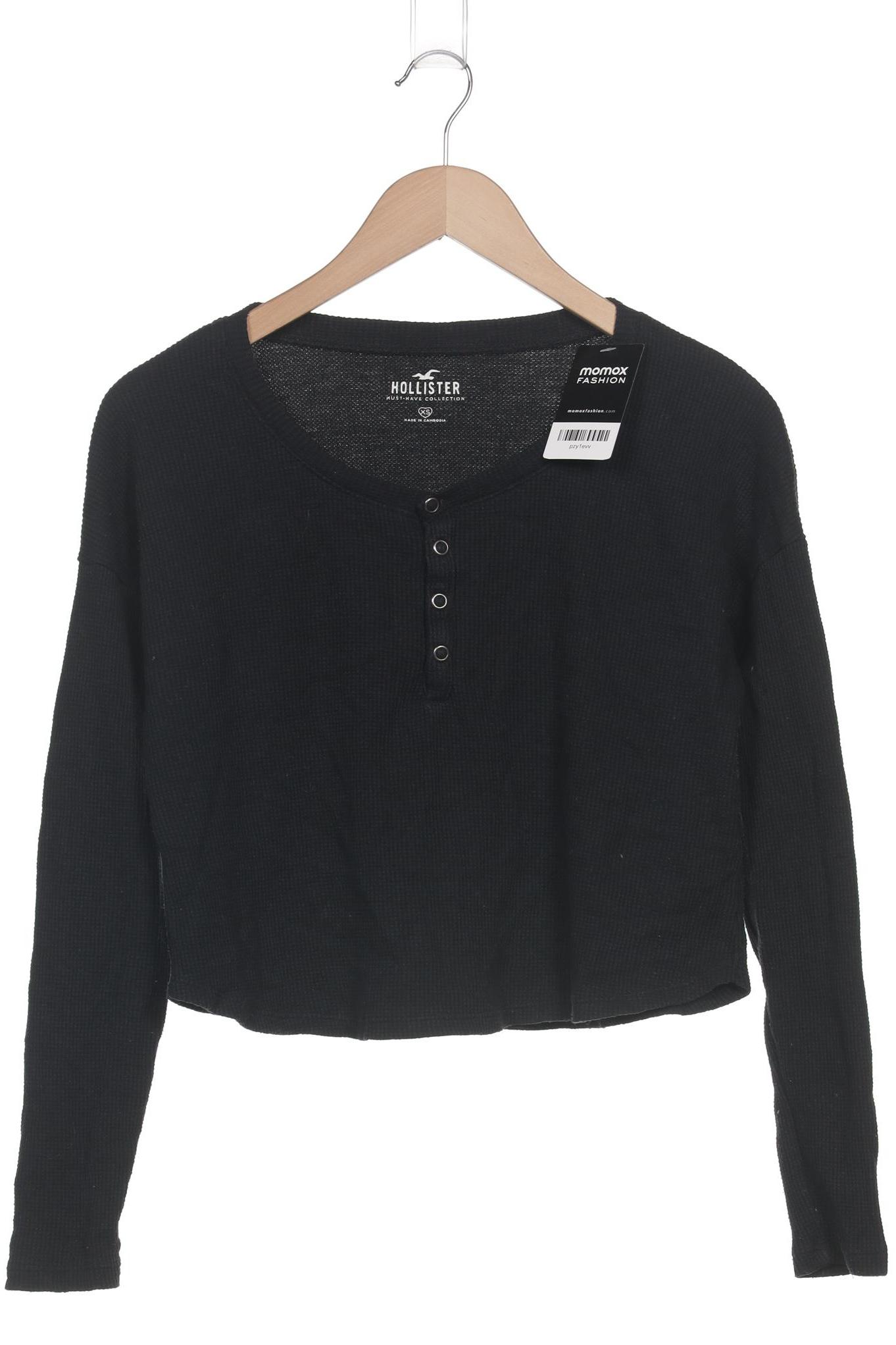 

Hollister Damen Langarmshirt, schwarz, Gr. 34