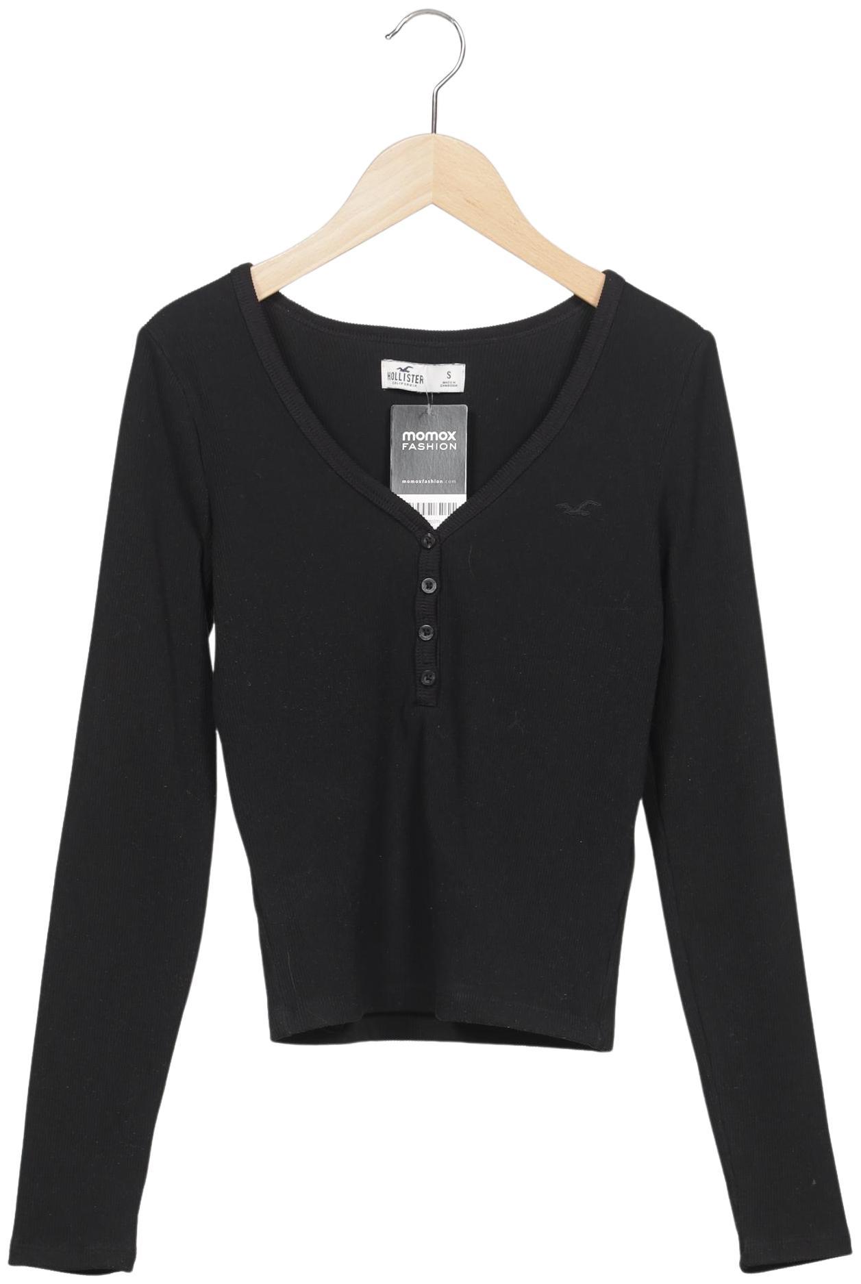 

Hollister Damen Langarmshirt, schwarz, Gr. 36