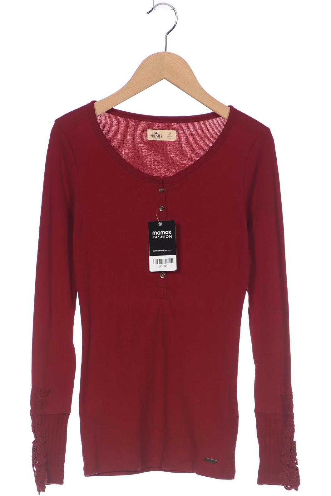 

Hollister Damen Langarmshirt, bordeaux, Gr. 34