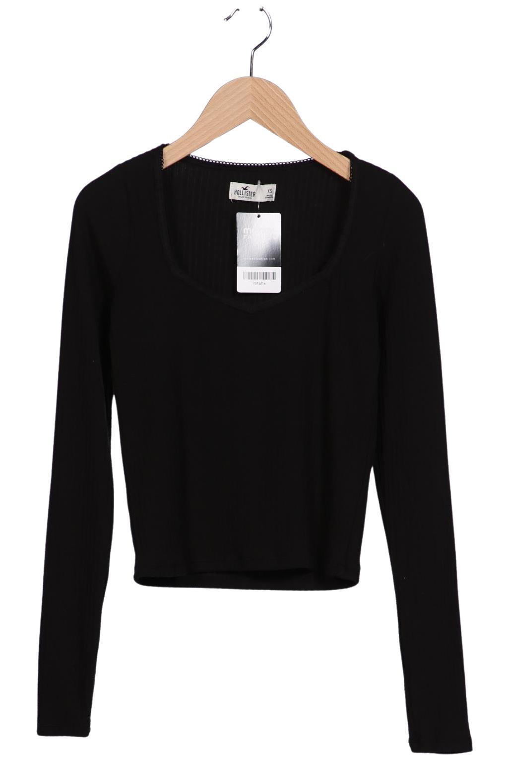 

Hollister Damen Langarmshirt, schwarz, Gr. 34