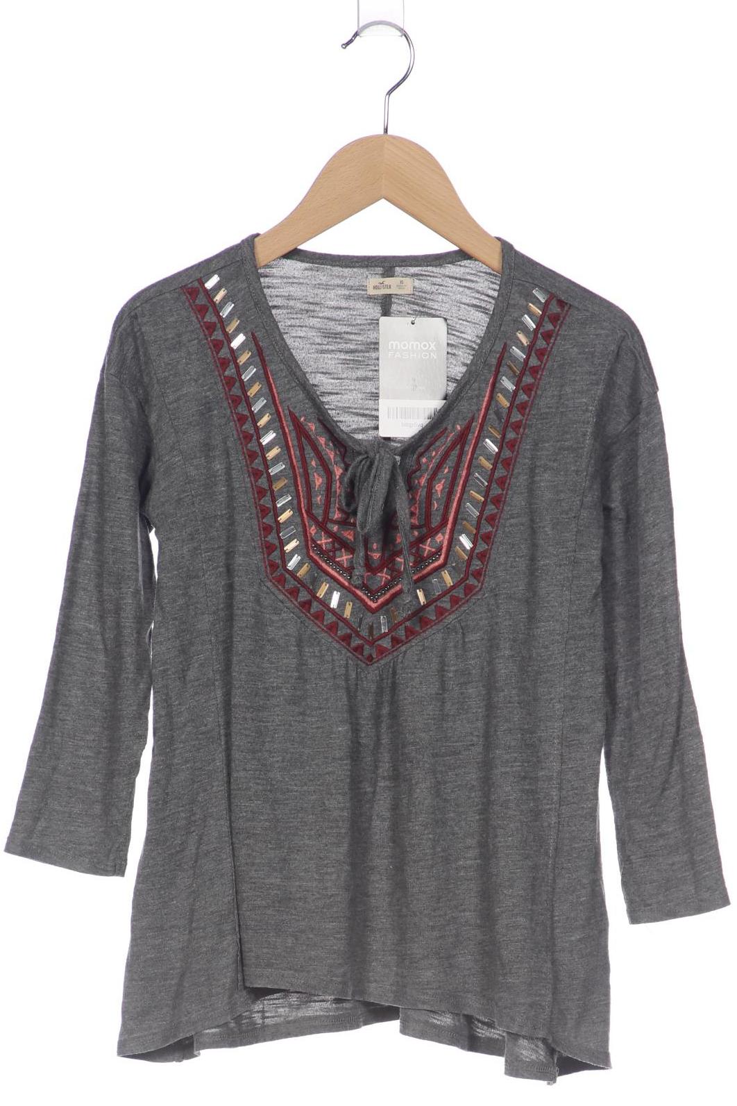 

Hollister Damen Langarmshirt, grau, Gr. 34