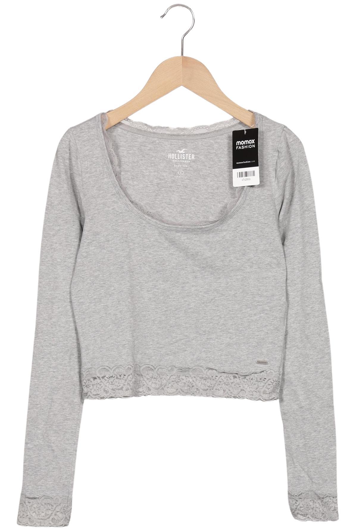 

Hollister Damen Langarmshirt, grau, Gr. 36