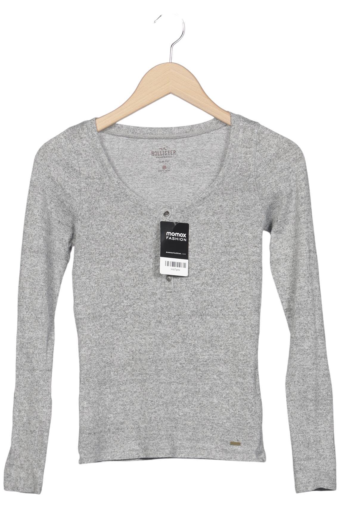 

Hollister Damen Langarmshirt, grau, Gr. 36