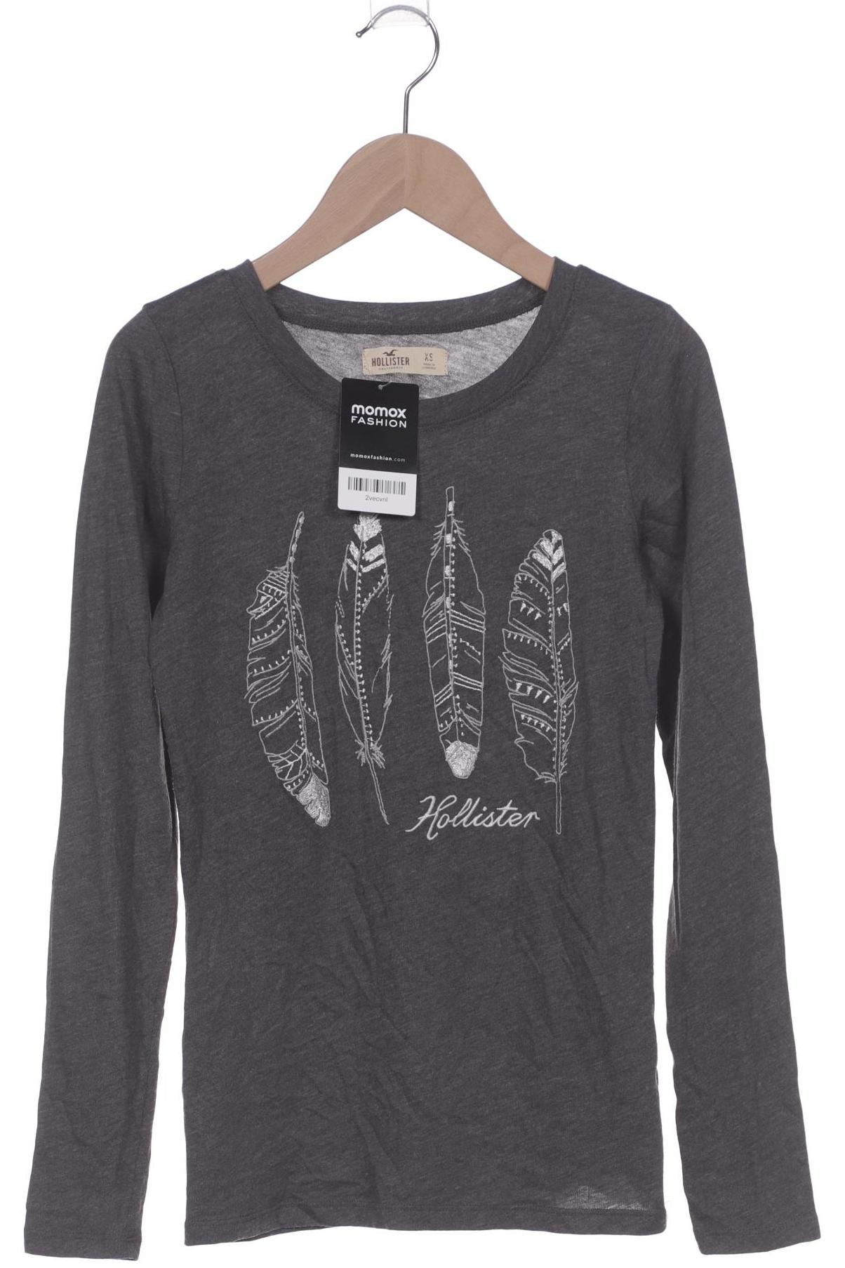 

Hollister Damen Langarmshirt, grau, Gr. 34