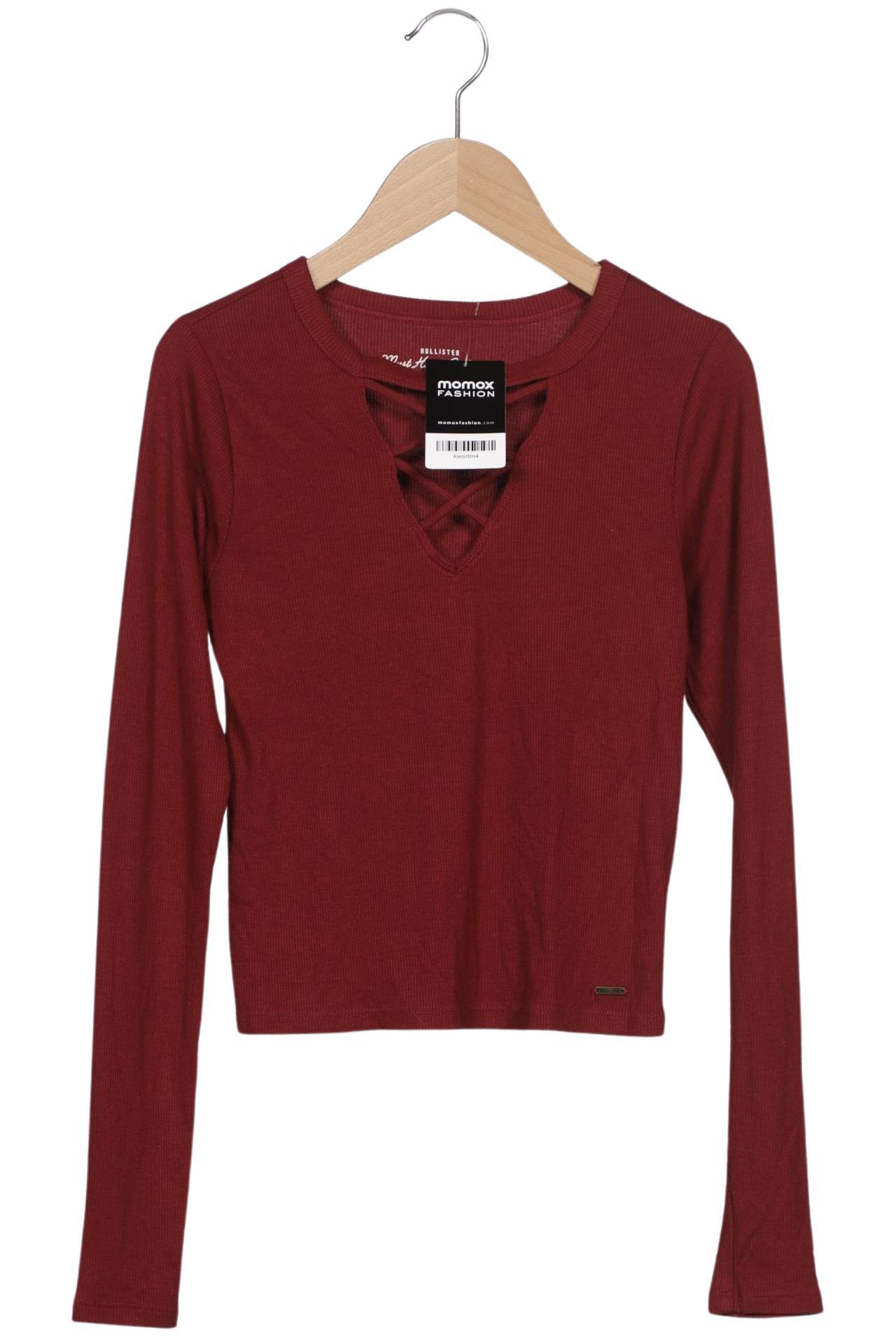 

Hollister Damen Langarmshirt, bordeaux, Gr. 34