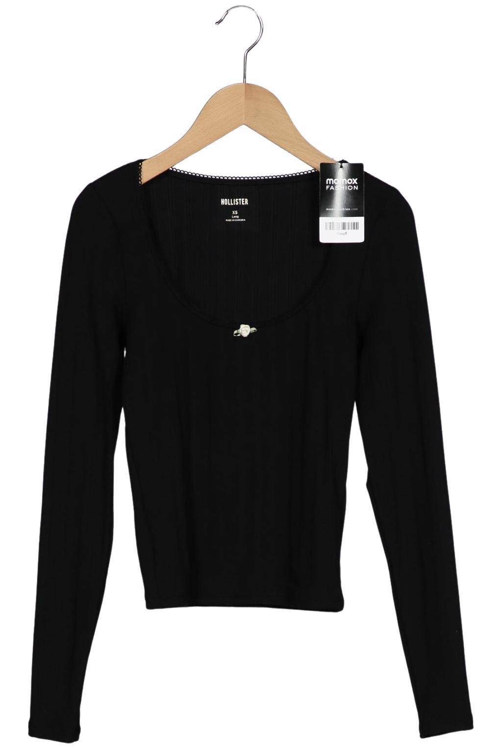 

Hollister Damen Langarmshirt, schwarz, Gr. 34