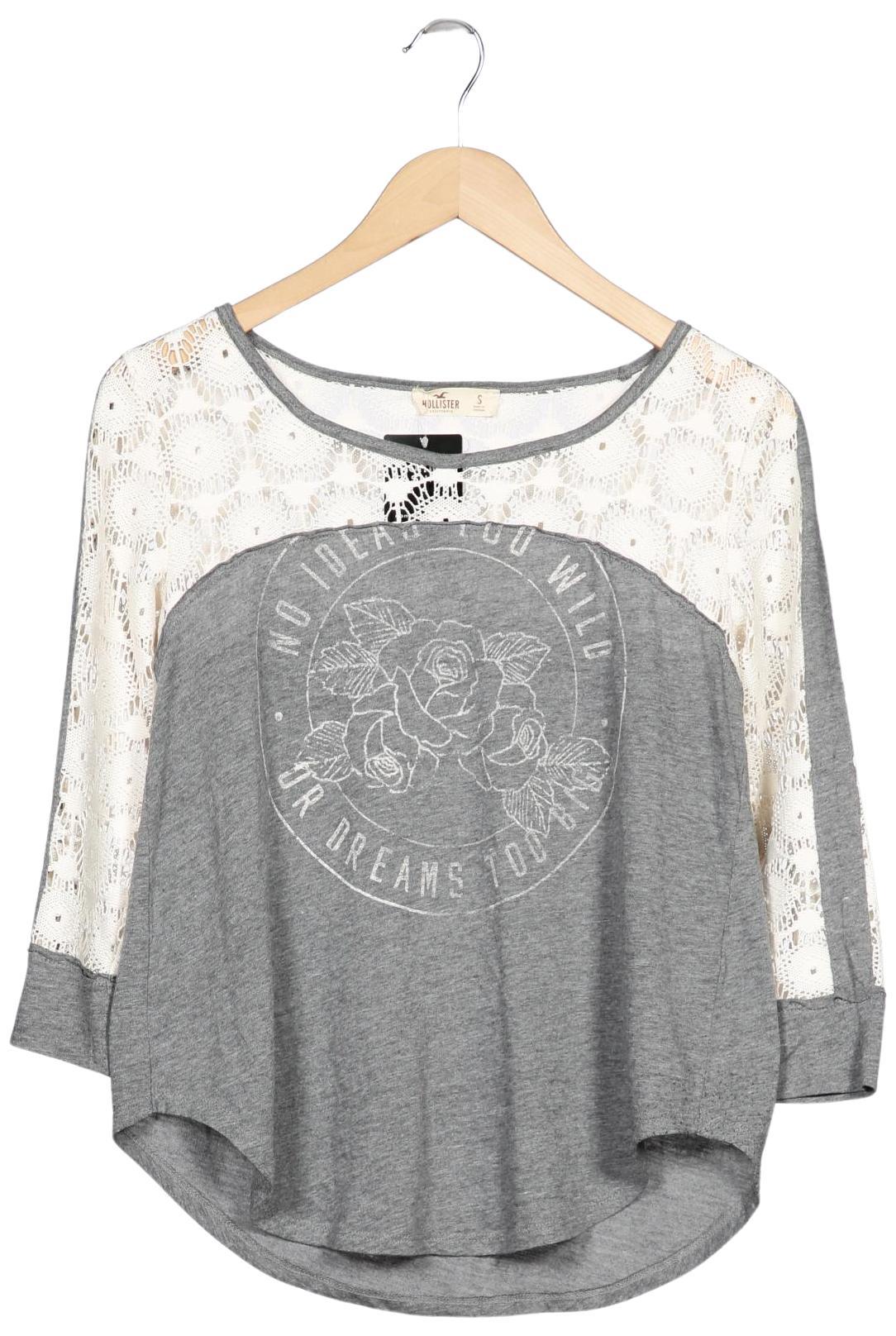 

Hollister Damen Langarmshirt, grau, Gr. 36