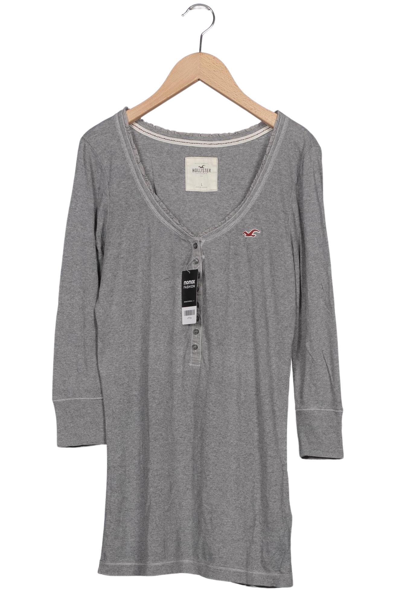

Hollister Damen Langarmshirt, grau, Gr. 42
