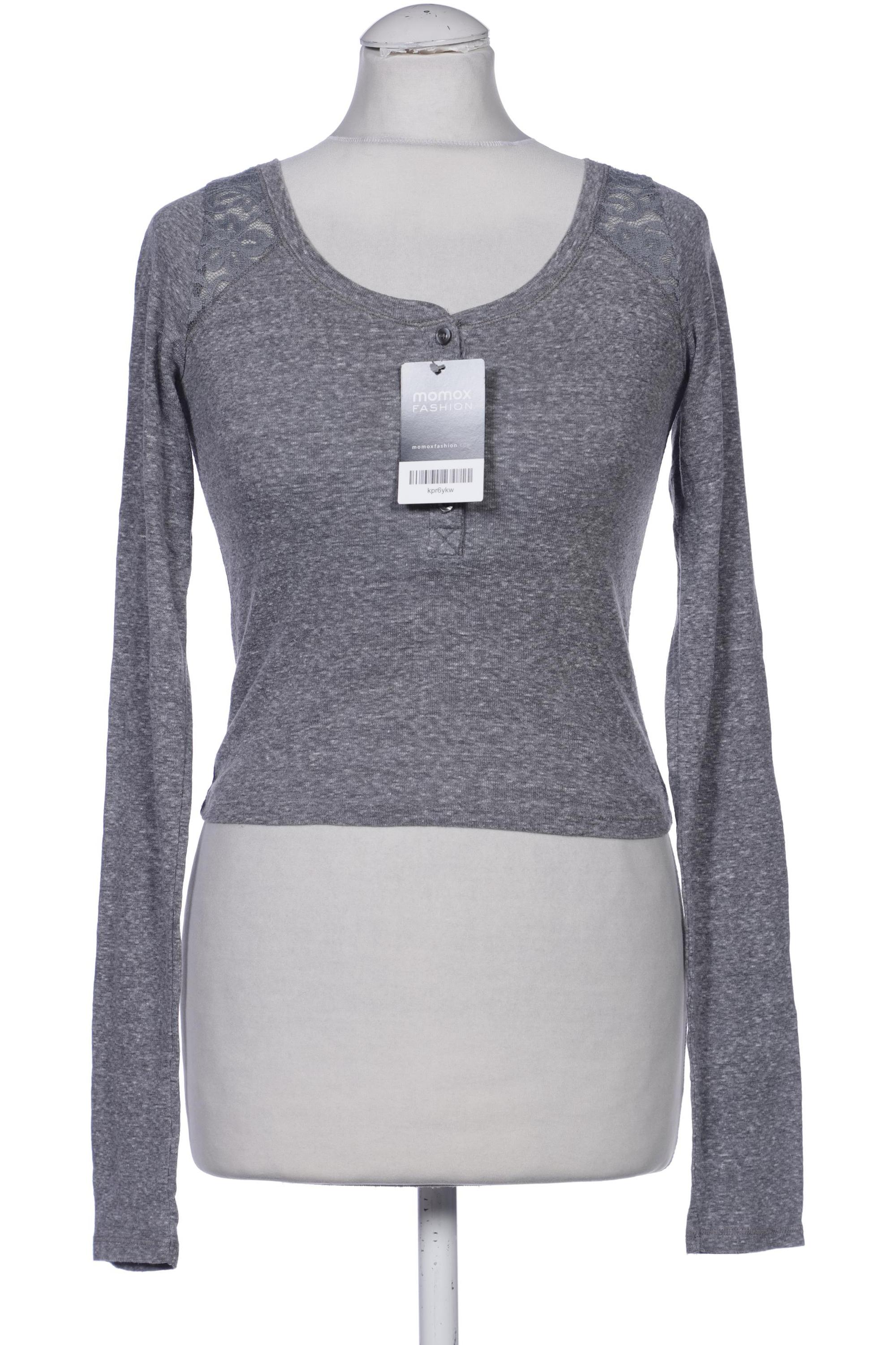 

Hollister Damen Langarmshirt, grau, Gr. 36