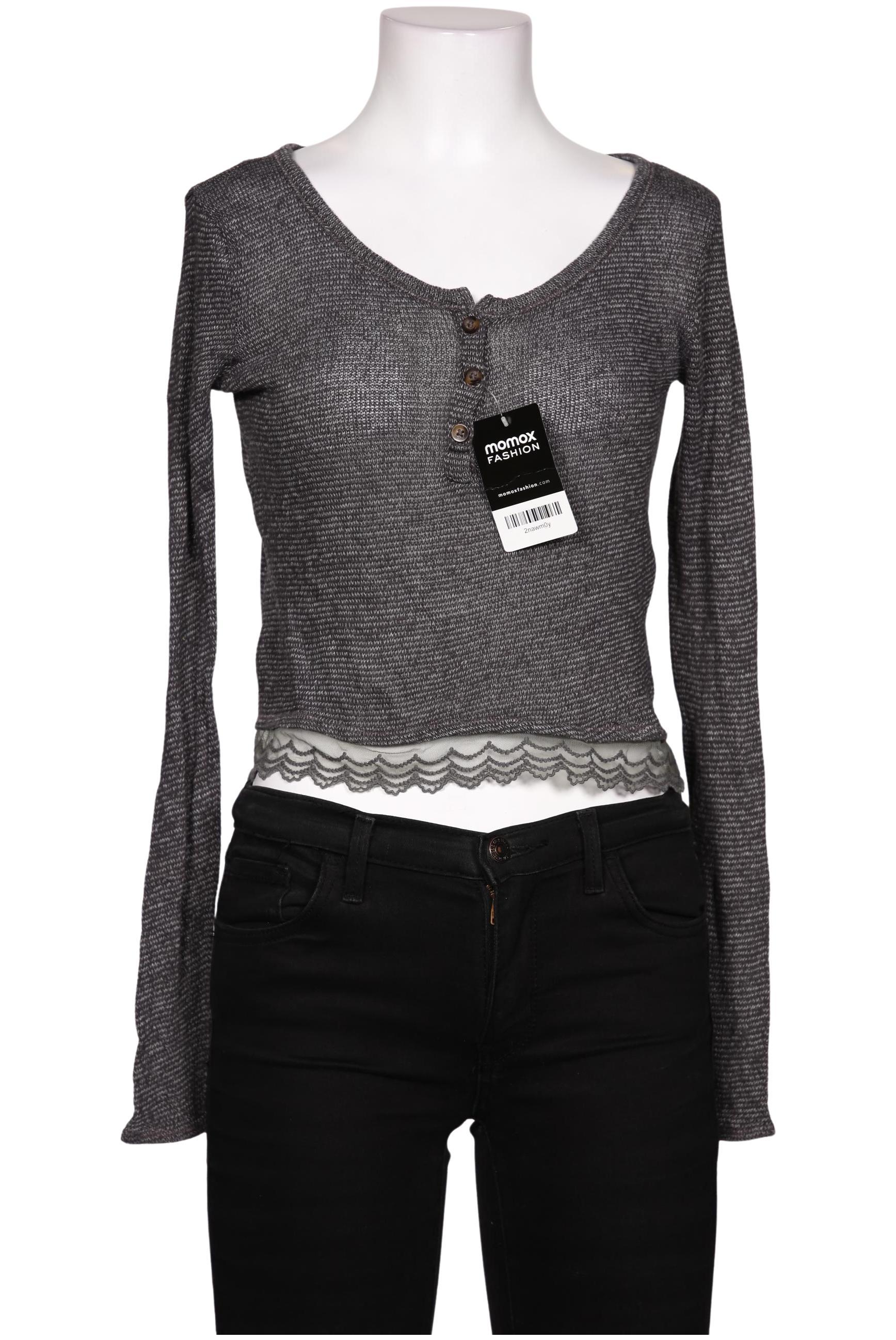 

Hollister Damen Langarmshirt, grau, Gr. 34