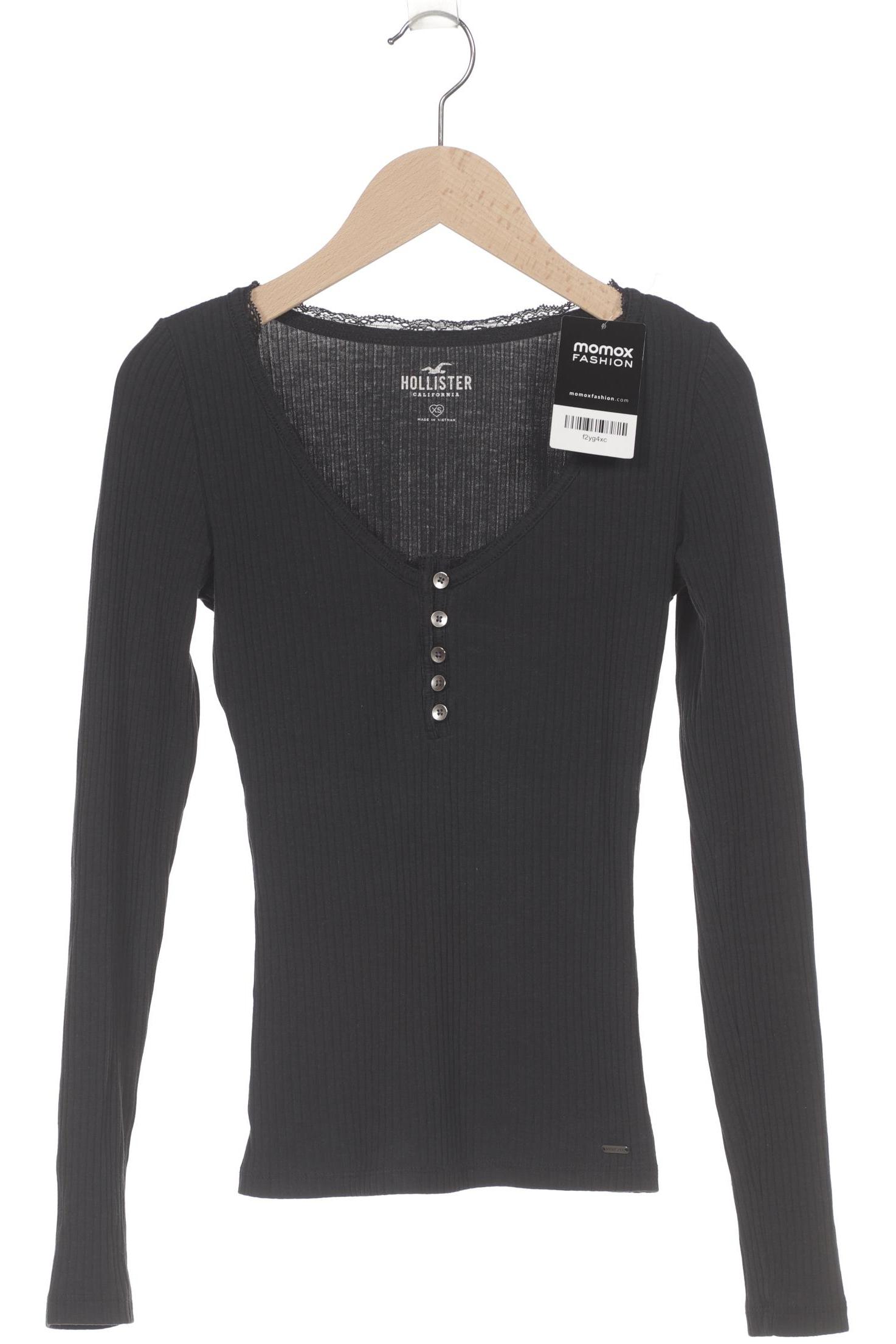 

Hollister Damen Langarmshirt, schwarz, Gr. 34