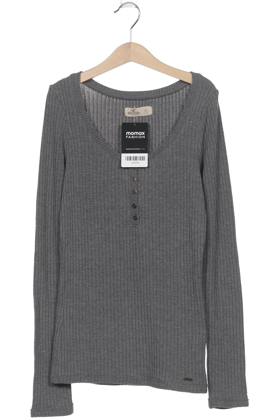 

Hollister Damen Langarmshirt, grau, Gr. 34