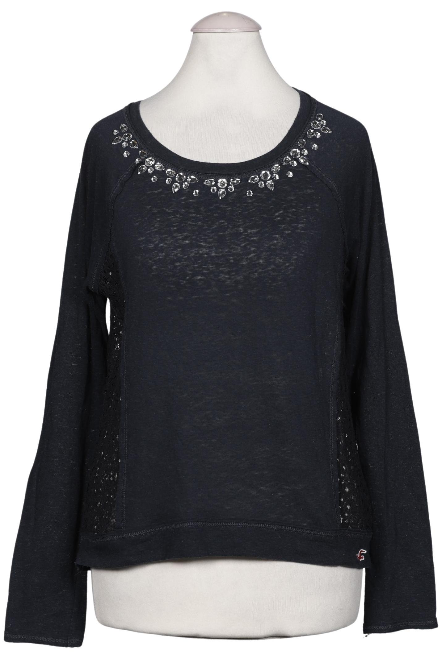 

Hollister Damen Langarmshirt, marineblau, Gr. 38